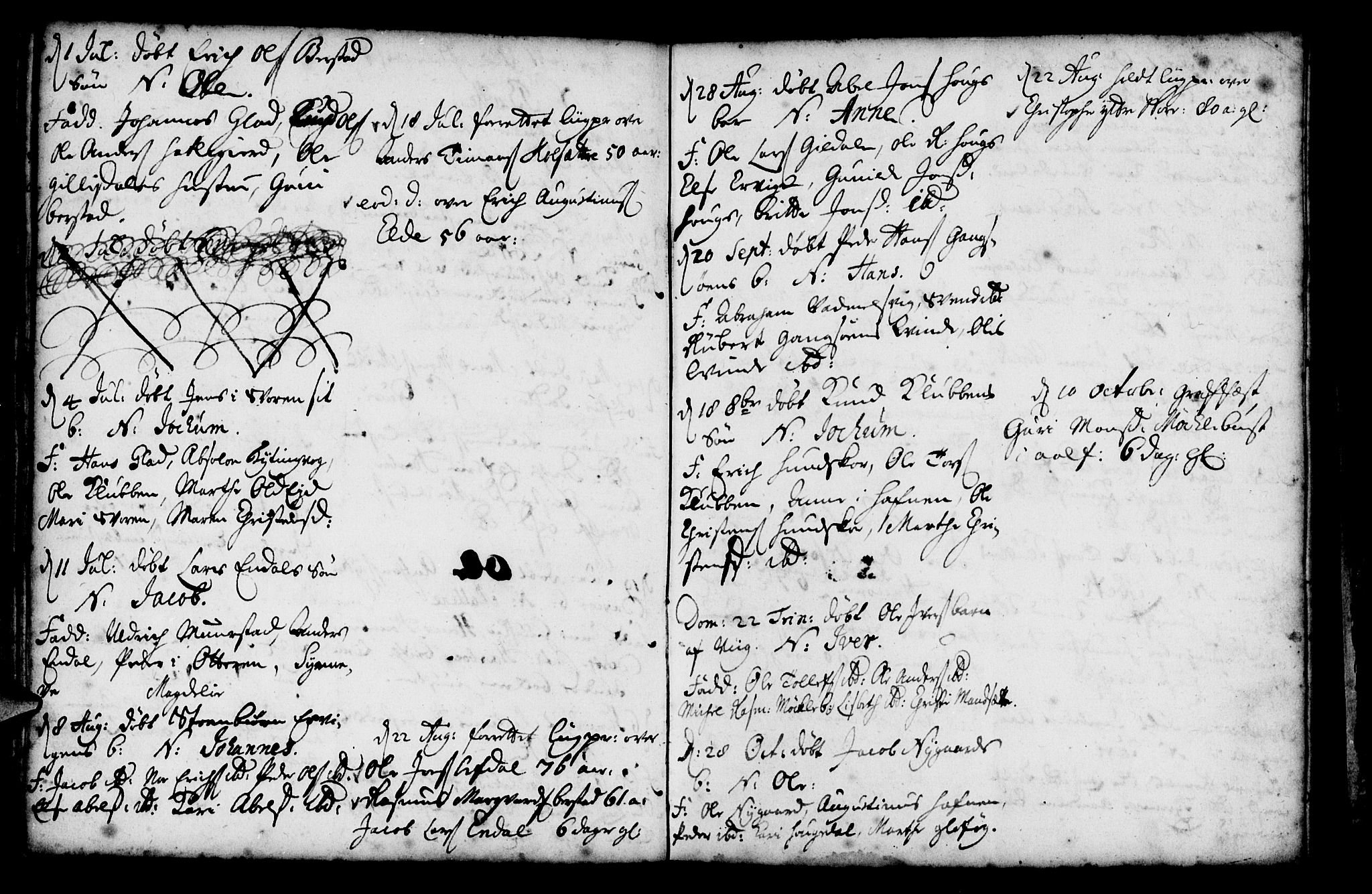 Davik sokneprestembete, AV/SAB-A-79701/H/Haa/Haaa/L0001: Parish register (official) no. A 1, 1710-1742, p. 61