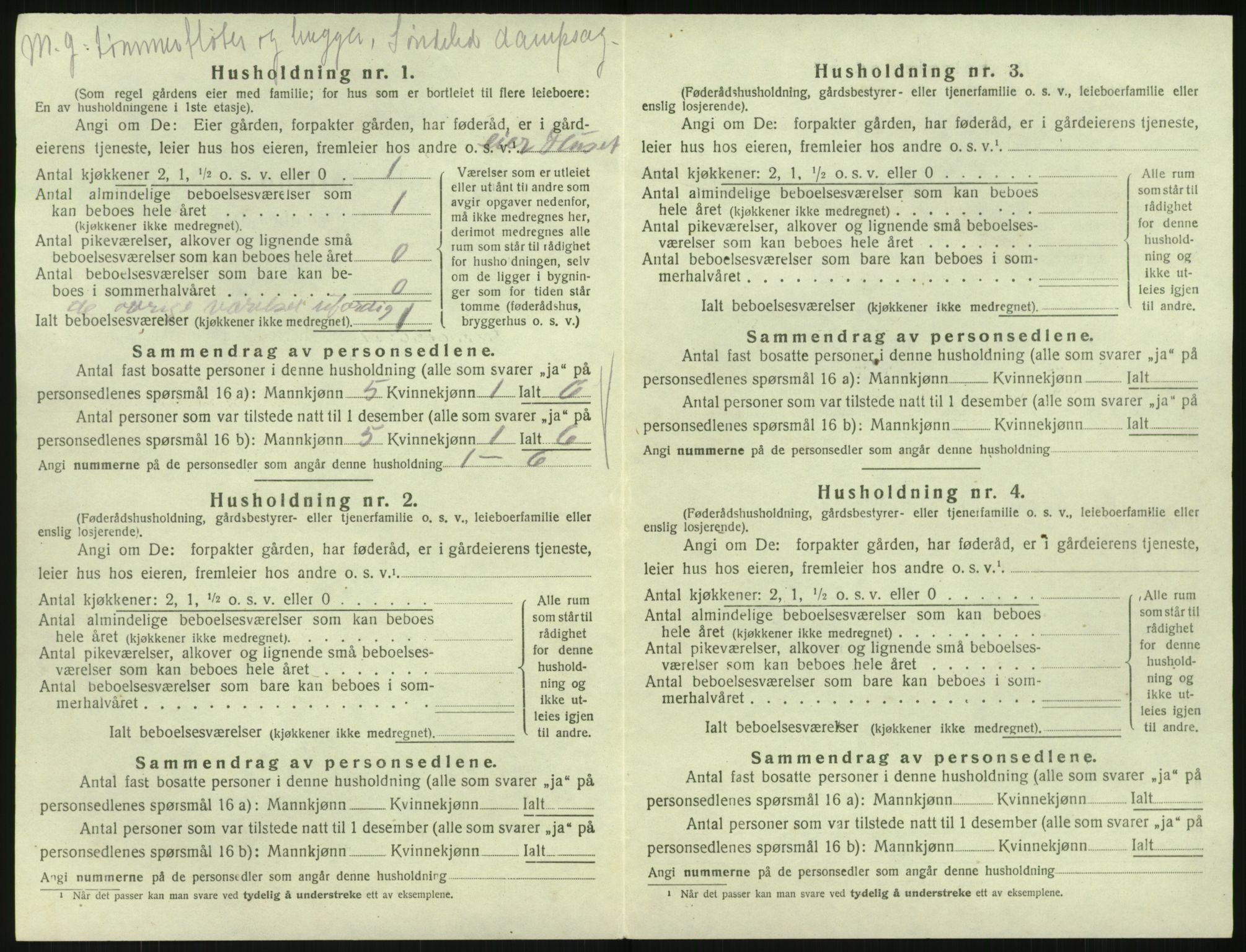 SAK, 1920 census for Søndeled, 1920, p. 1130