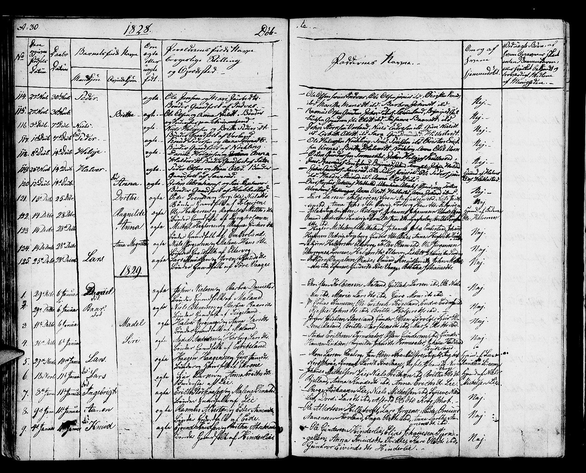 Finnås sokneprestembete, SAB/A-99925/H/Ha/Haa/Haaa/L0005: Parish register (official) no. A 5, 1823-1835, p. 30