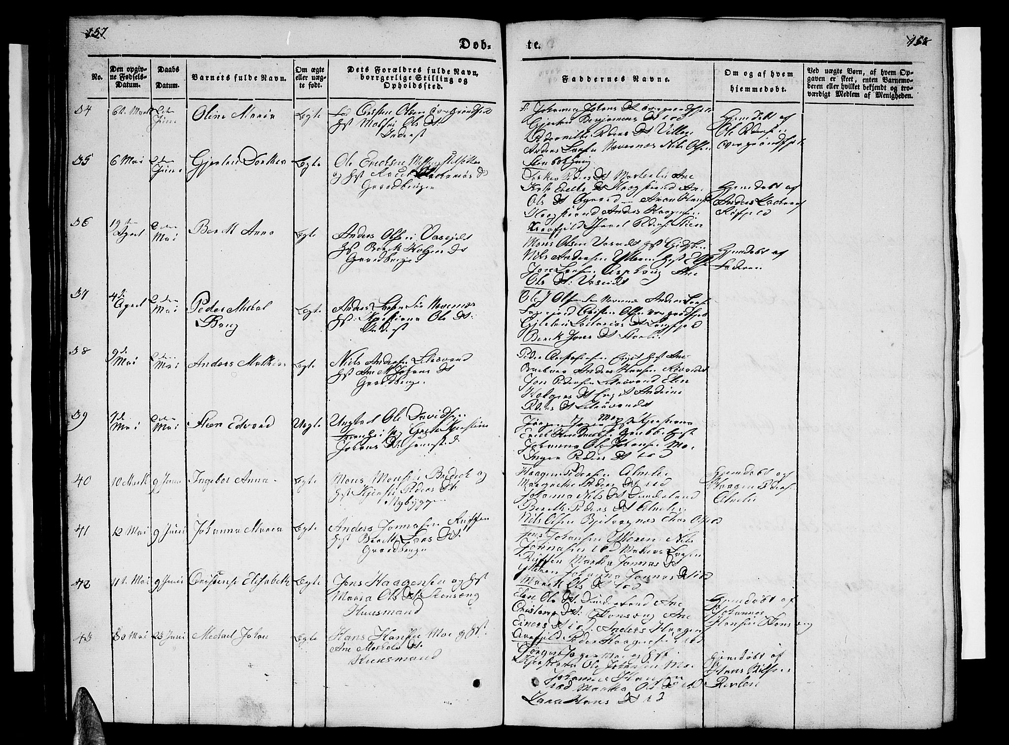 Ministerialprotokoller, klokkerbøker og fødselsregistre - Nordland, AV/SAT-A-1459/827/L0413: Parish register (copy) no. 827C02, 1842-1852, p. 157-158