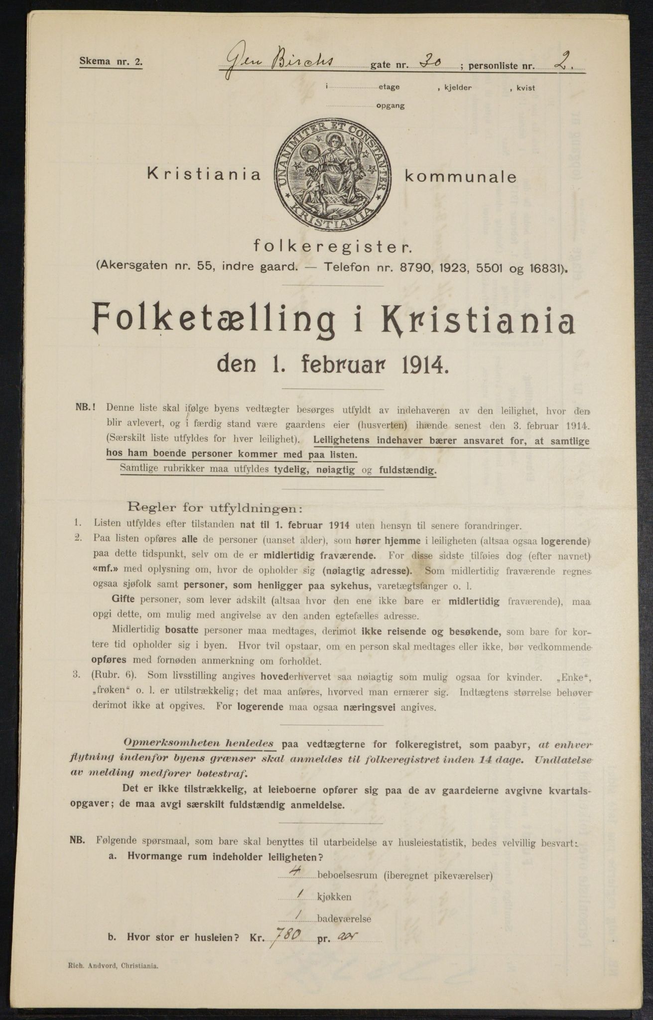 OBA, Municipal Census 1914 for Kristiania, 1914, p. 29223