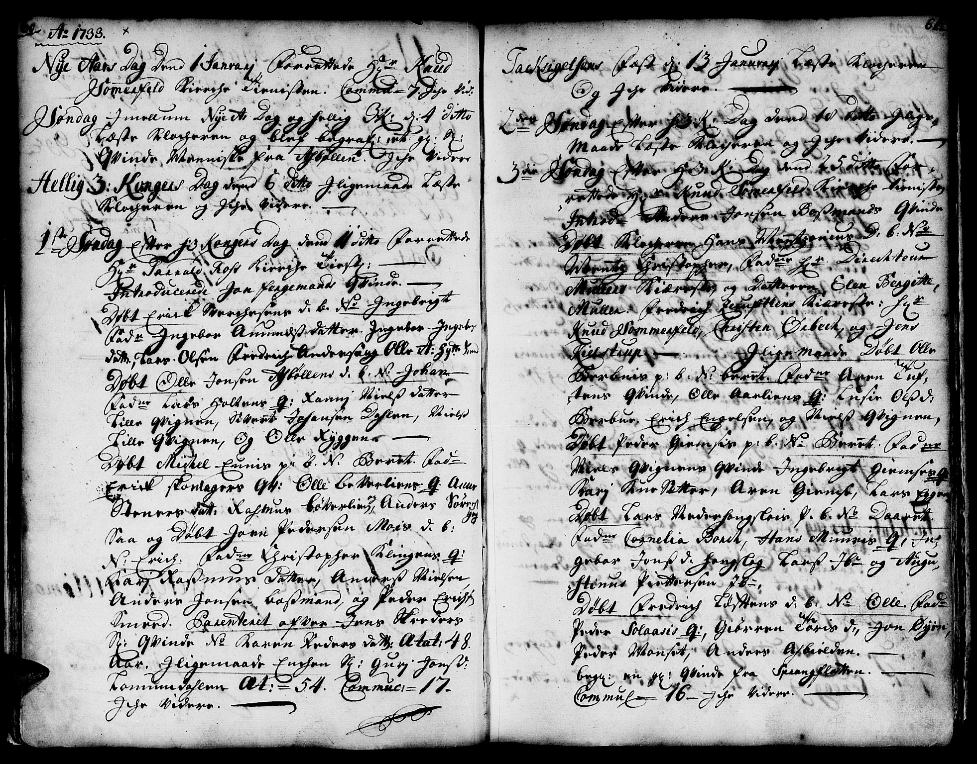 Ministerialprotokoller, klokkerbøker og fødselsregistre - Sør-Trøndelag, SAT/A-1456/671/L0839: Parish register (official) no. 671A01, 1730-1755, p. 60-61