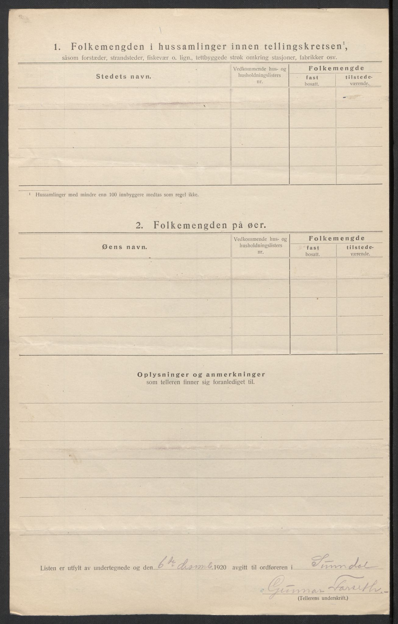 SAT, 1920 census for Sunndal, 1920, p. 35