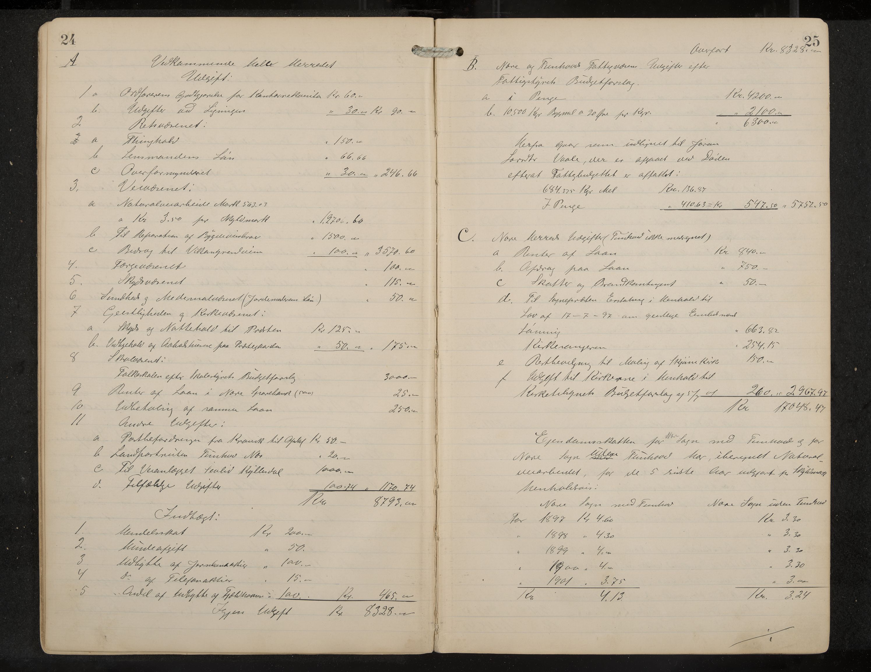 Nore formannskap og sentraladministrasjon, IKAK/0633021-2/A/Aa/L0001: Møtebok, 1901-1911, p. 24-25