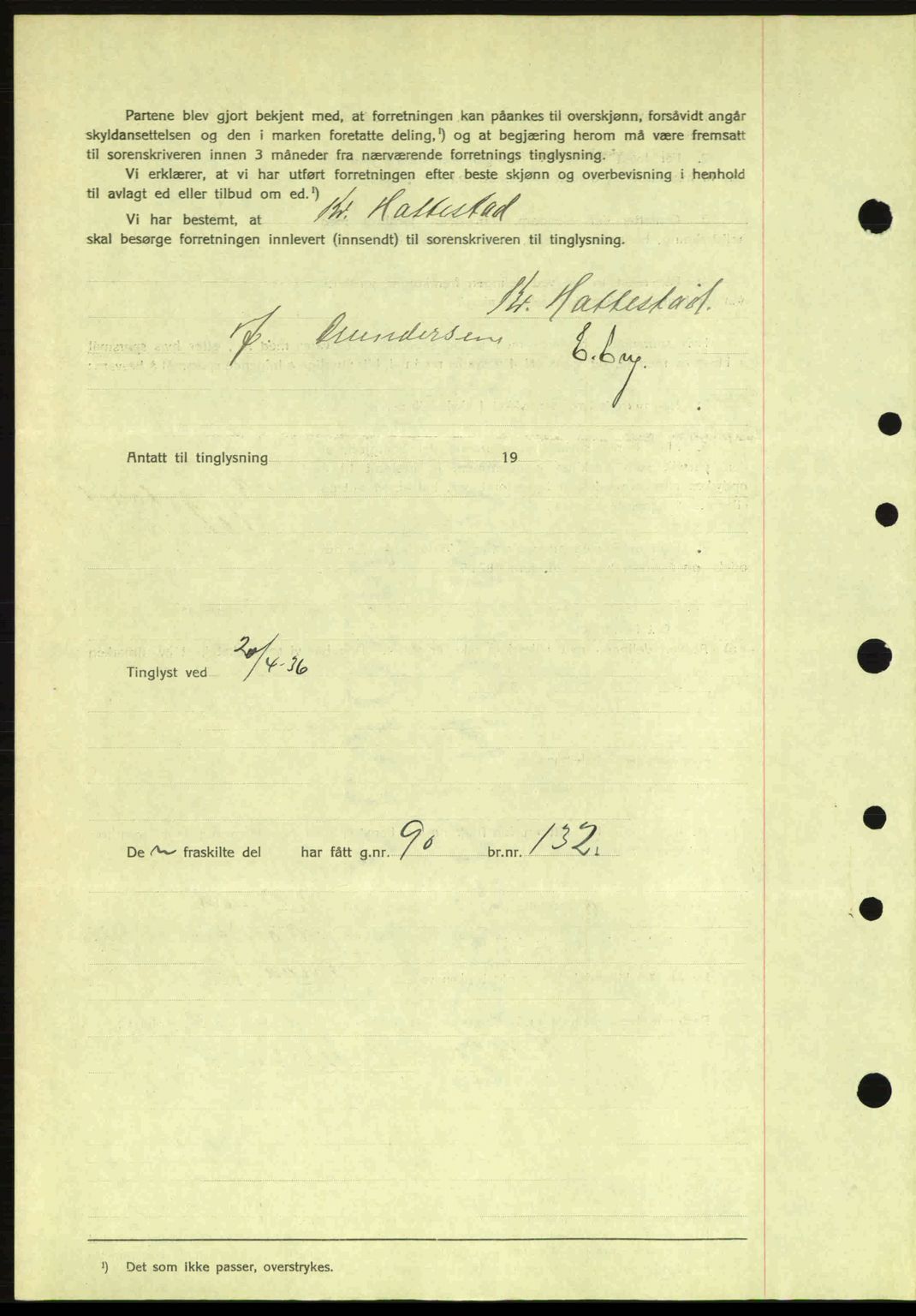 Idd og Marker sorenskriveri, AV/SAO-A-10283/G/Gb/Gbb/L0001: Mortgage book no. A1, 1936-1937, Diary no: : 390/1936