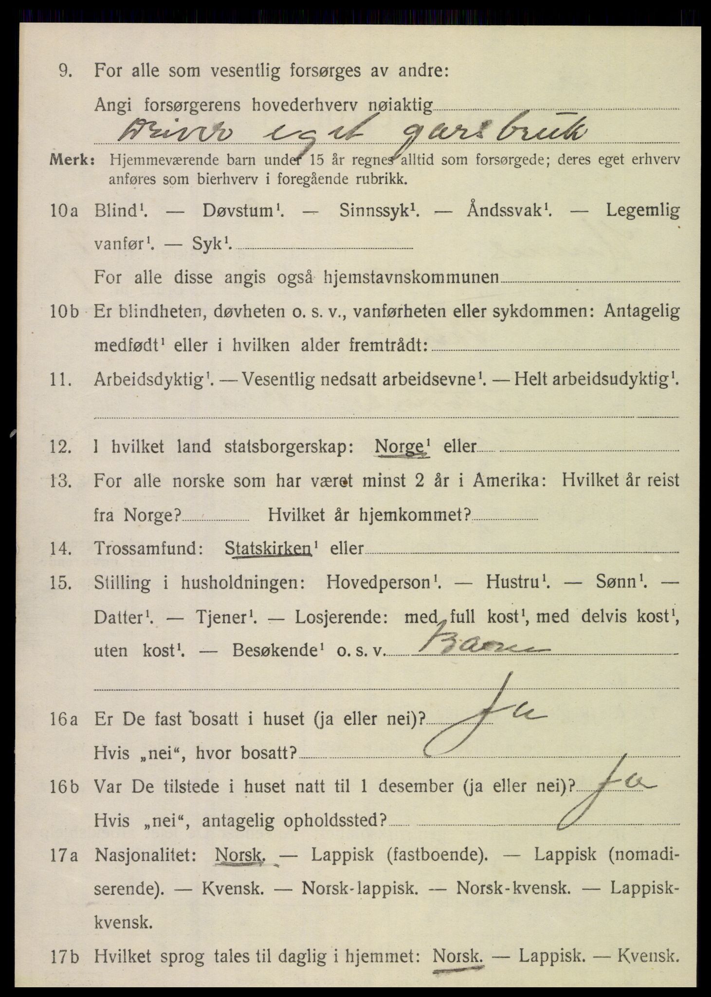 SAT, 1920 census for Hemnes, 1920, p. 7401