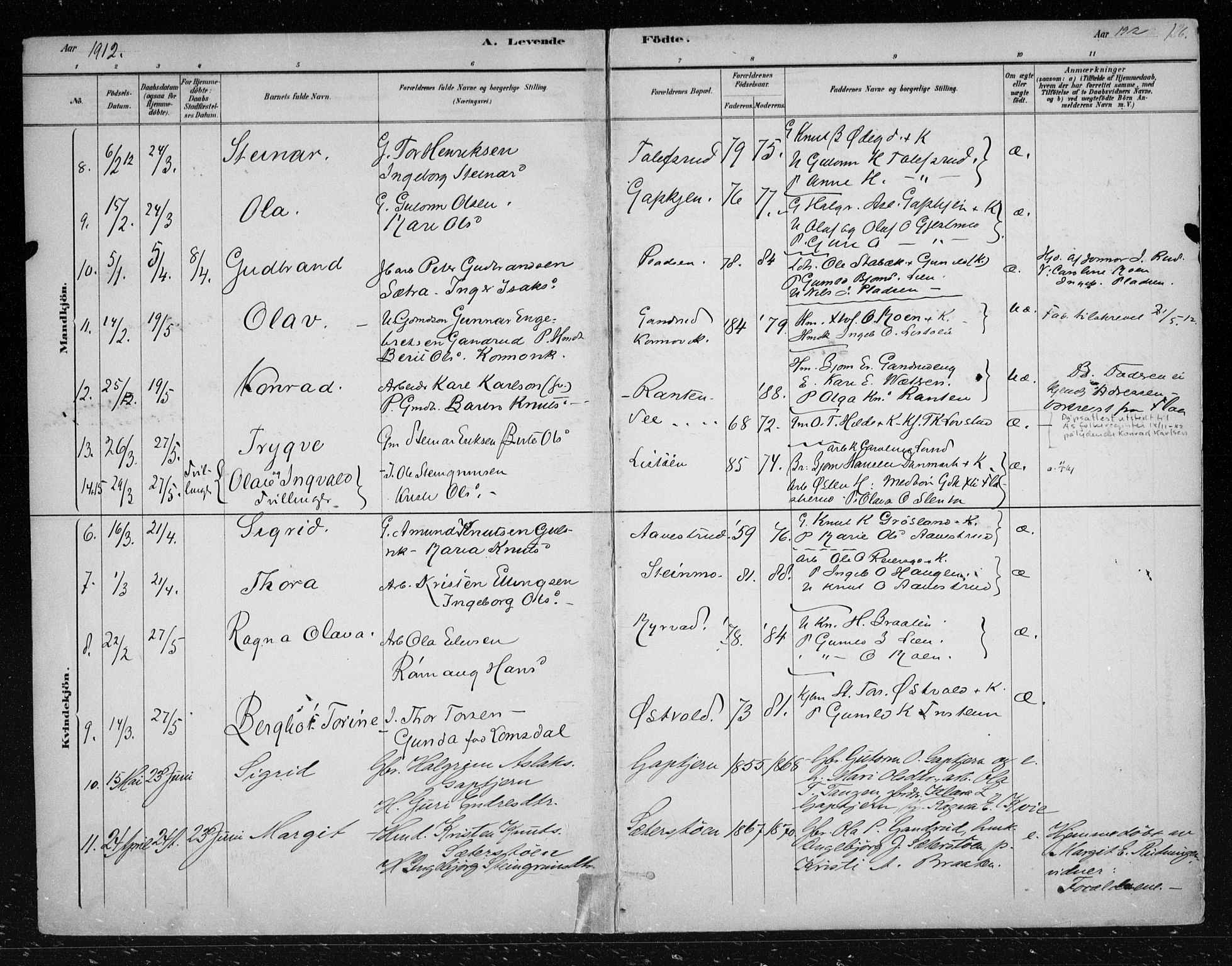 Nes kirkebøker, AV/SAKO-A-236/F/Fa/L0012: Parish register (official) no. 12, 1881-1917, p. 126