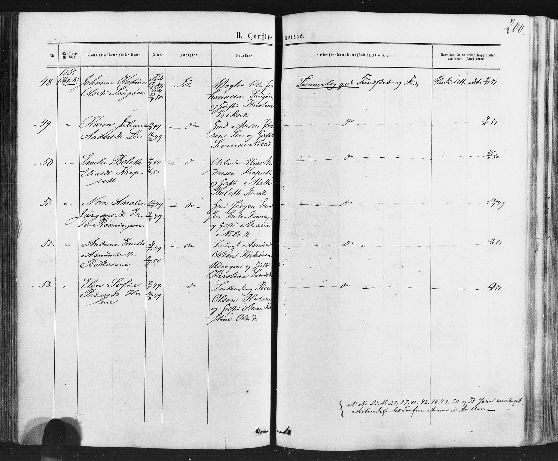 Idd prestekontor Kirkebøker, AV/SAO-A-10911/F/Fc/L0005: Parish register (official) no. III 5, 1861-1877, p. 200