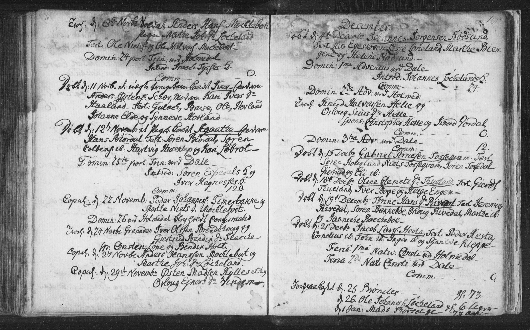 Fjaler sokneprestembete, SAB/A-79801/H/Haa/Haaa/L0002: Parish register (official) no. A 2, 1779-1798, p. 160
