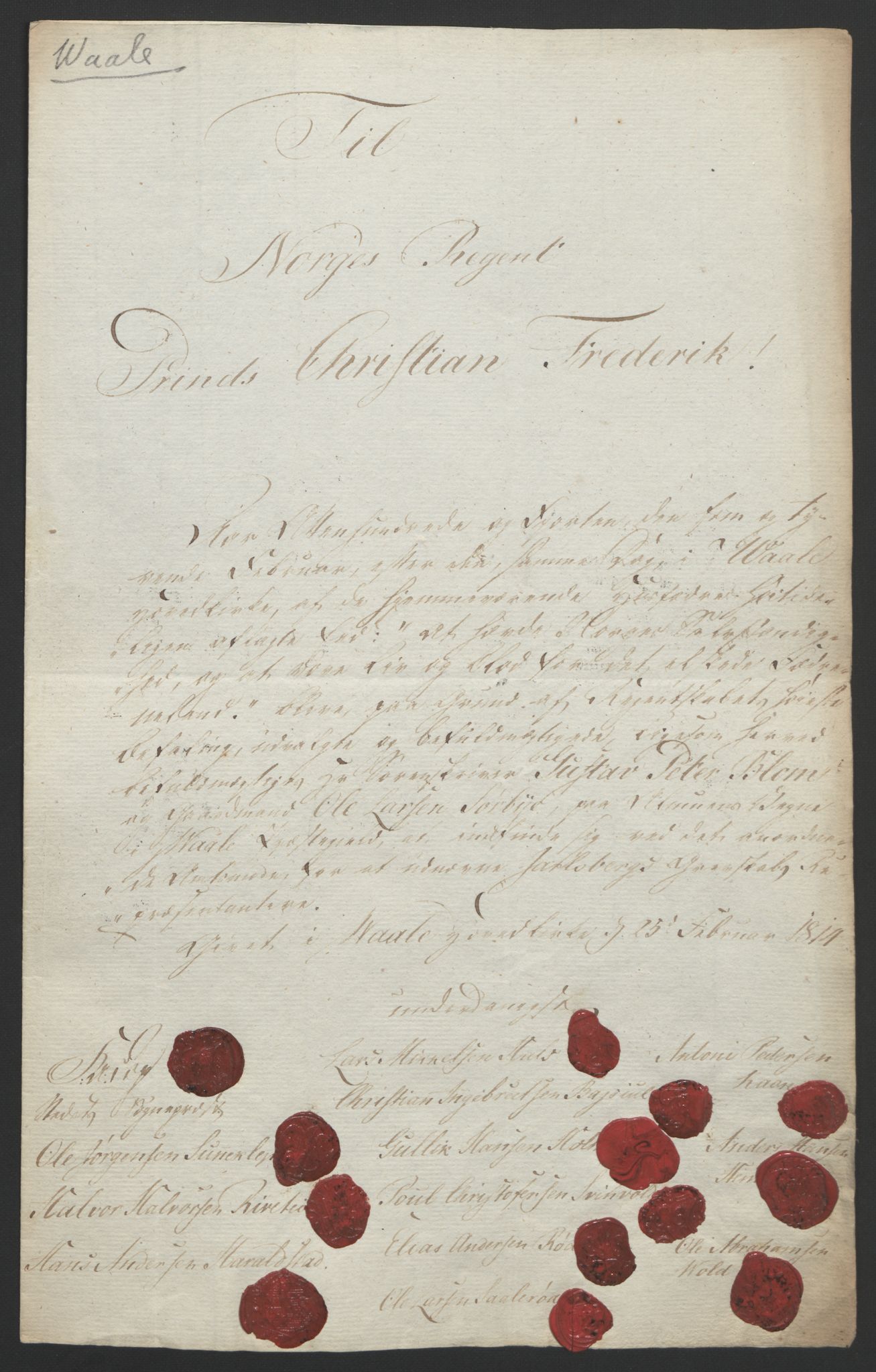 Statsrådssekretariatet, RA/S-1001/D/Db/L0008: Fullmakter for Eidsvollsrepresentantene i 1814. , 1814, p. 26