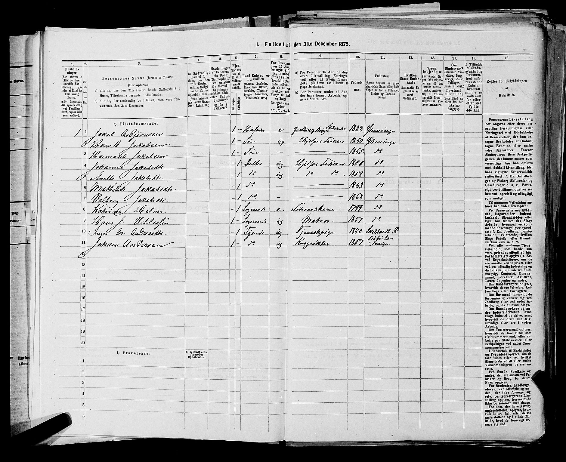 RA, 1875 census for 0132L Fredrikstad/Glemmen, 1875, p. 40