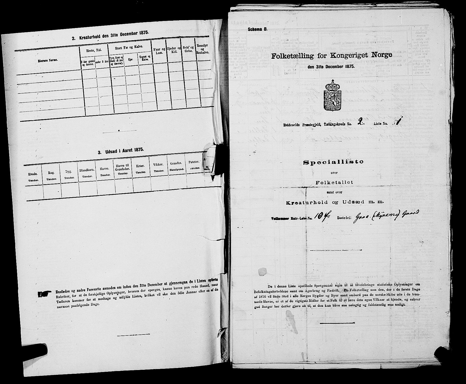 SAKO, 1875 census for 0829P Kviteseid, 1875, p. 170