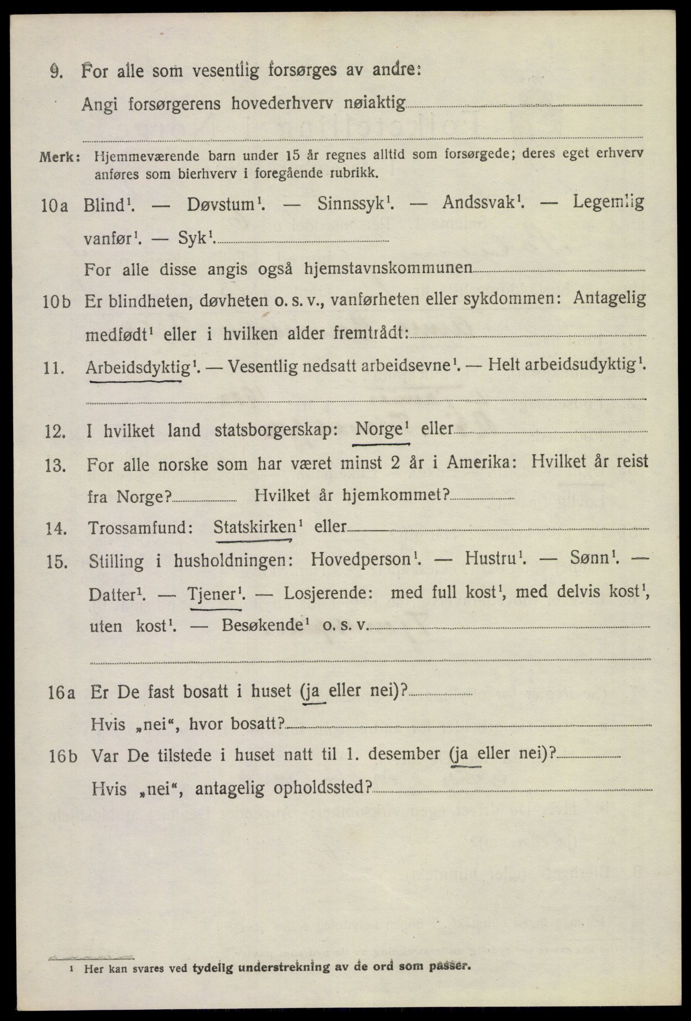 SAKO, 1920 census for Solum, 1920, p. 8185