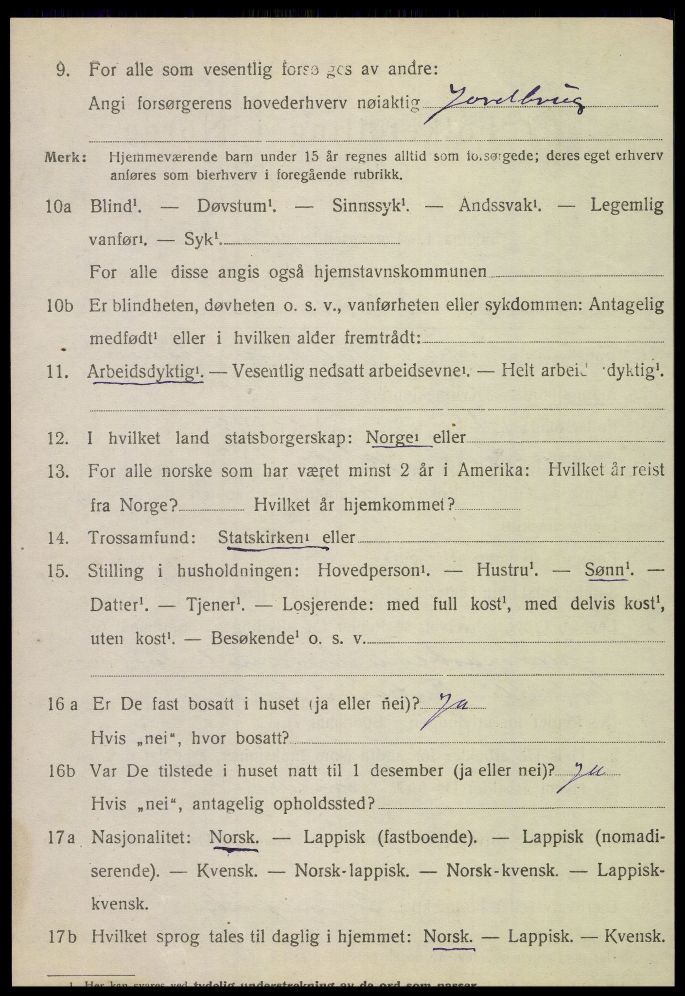 SAT, 1920 census for Tjøtta, 1920, p. 1972