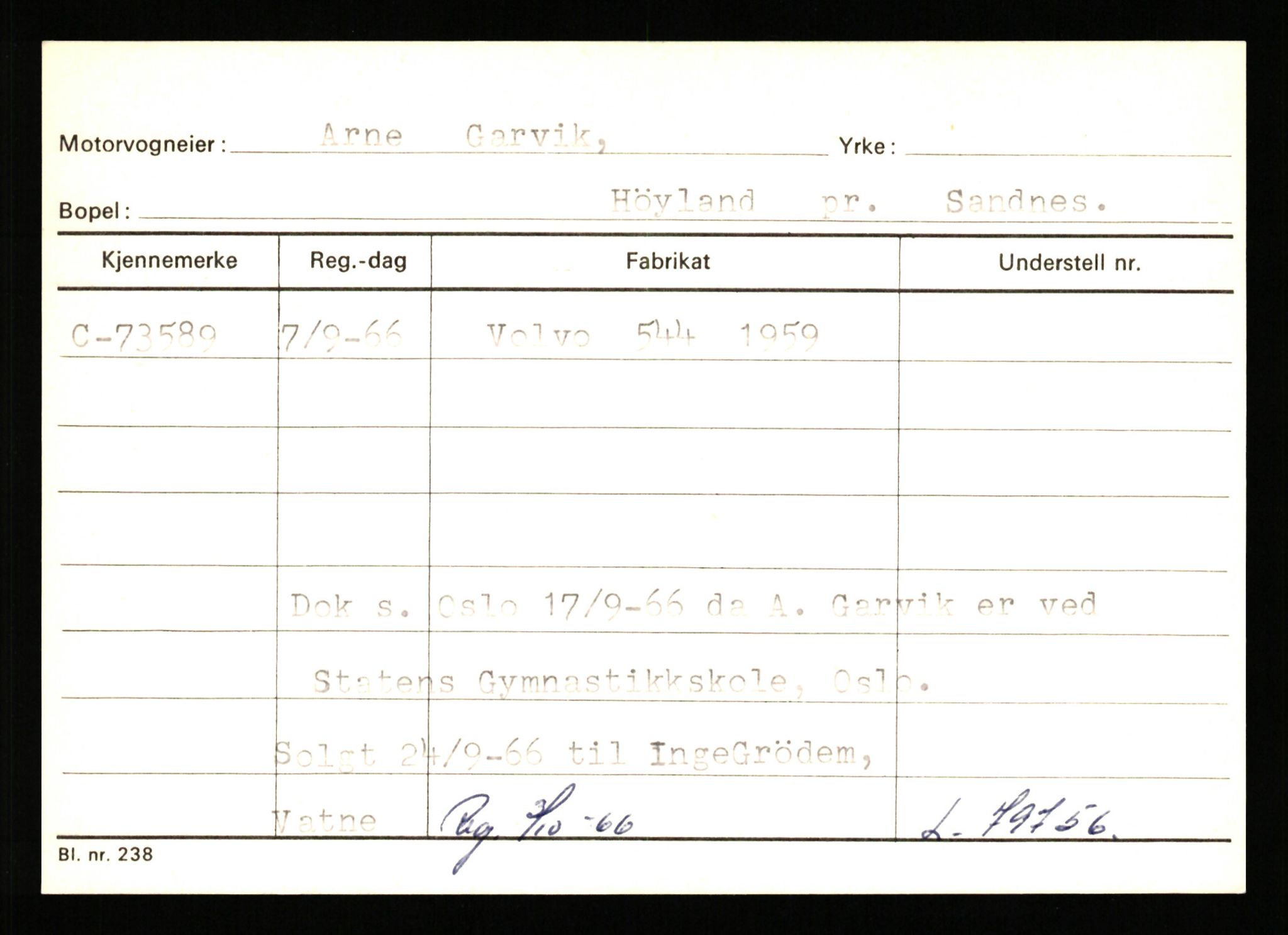 Stavanger trafikkstasjon, SAST/A-101942/0/G/L0008: Registreringsnummer: 67519 - 84533, 1930-1971, p. 919