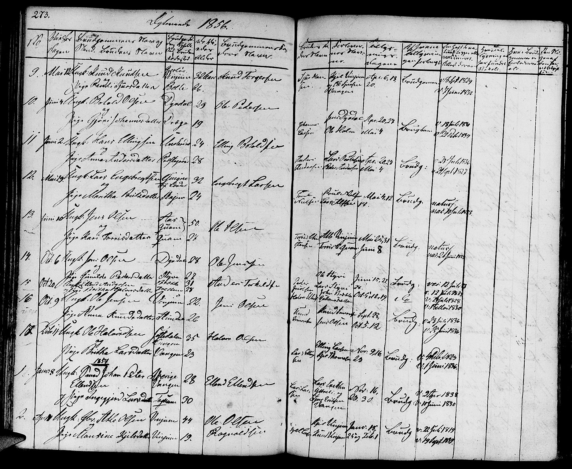 Aurland sokneprestembete, SAB/A-99937/H/Ha/Haa/L0006: Parish register (official) no. A 6, 1821-1859, p. 273