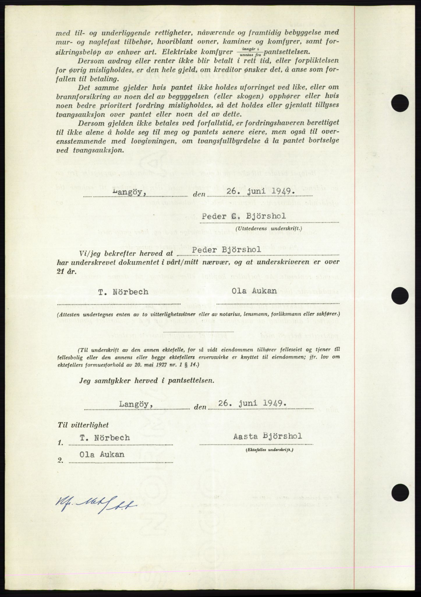 Nordmøre sorenskriveri, AV/SAT-A-4132/1/2/2Ca: Mortgage book no. B101, 1949-1949, Diary no: : 1812/1949