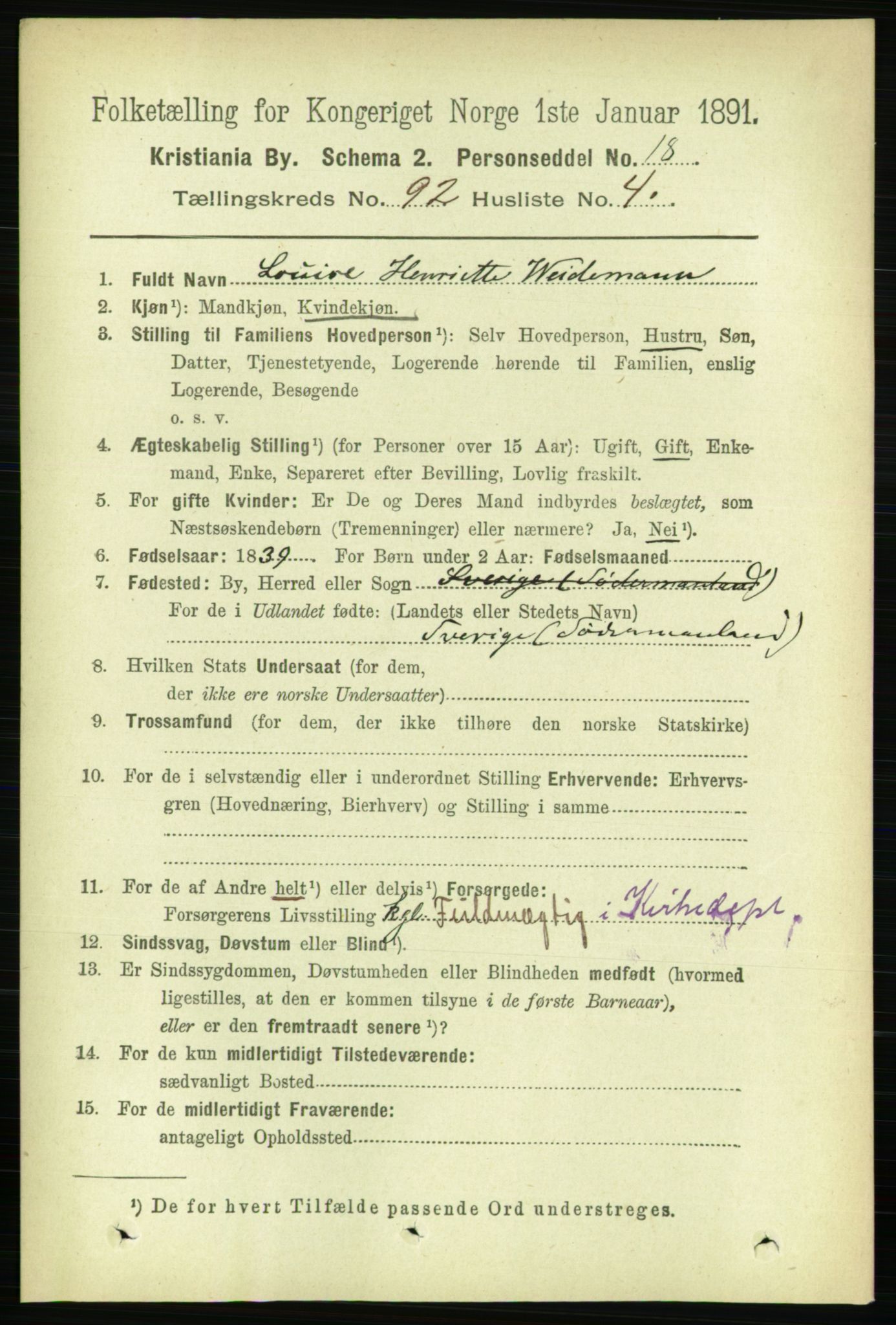 RA, 1891 census for 0301 Kristiania, 1891, p. 45050