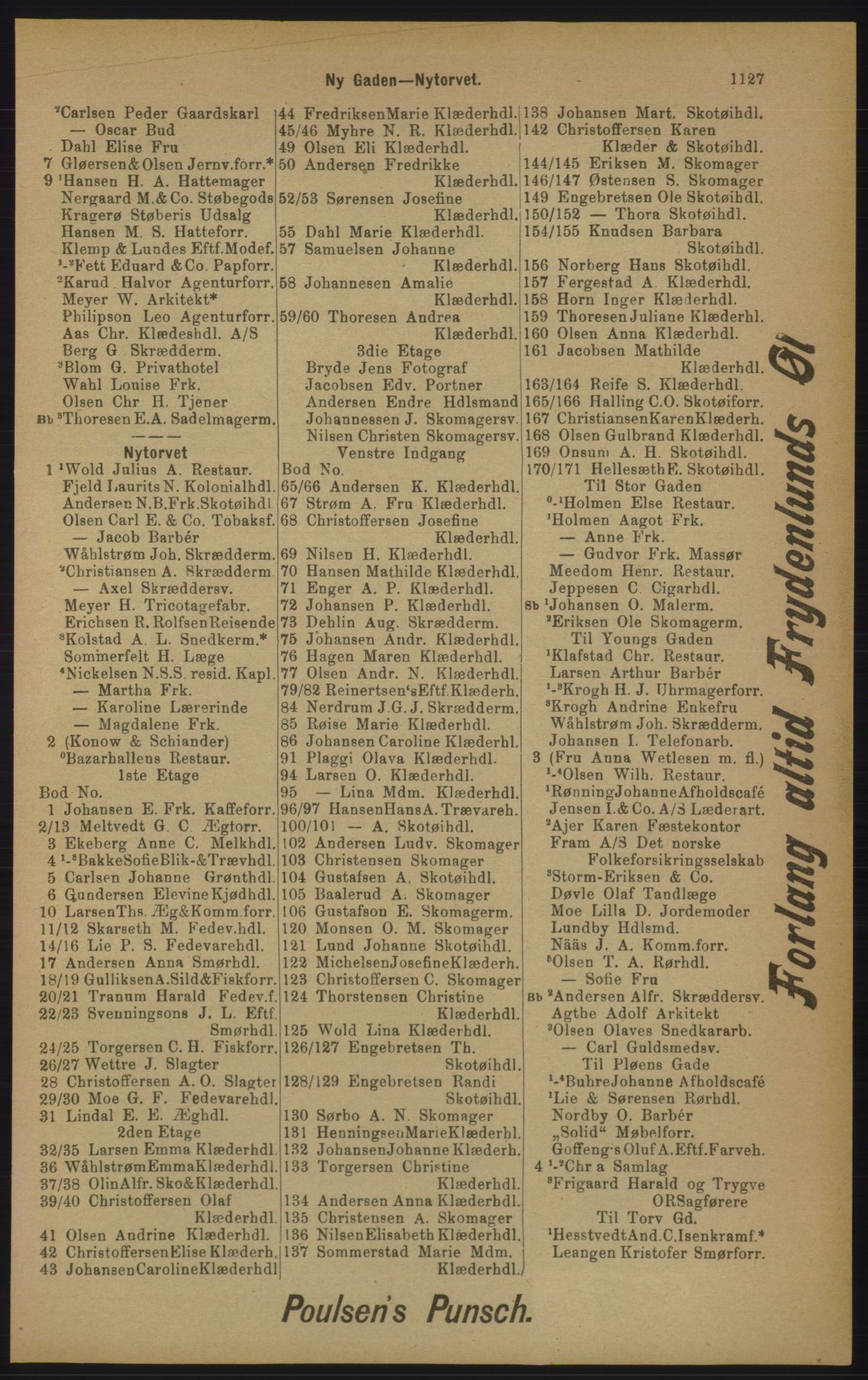 Kristiania/Oslo adressebok, PUBL/-, 1905, p. 1127