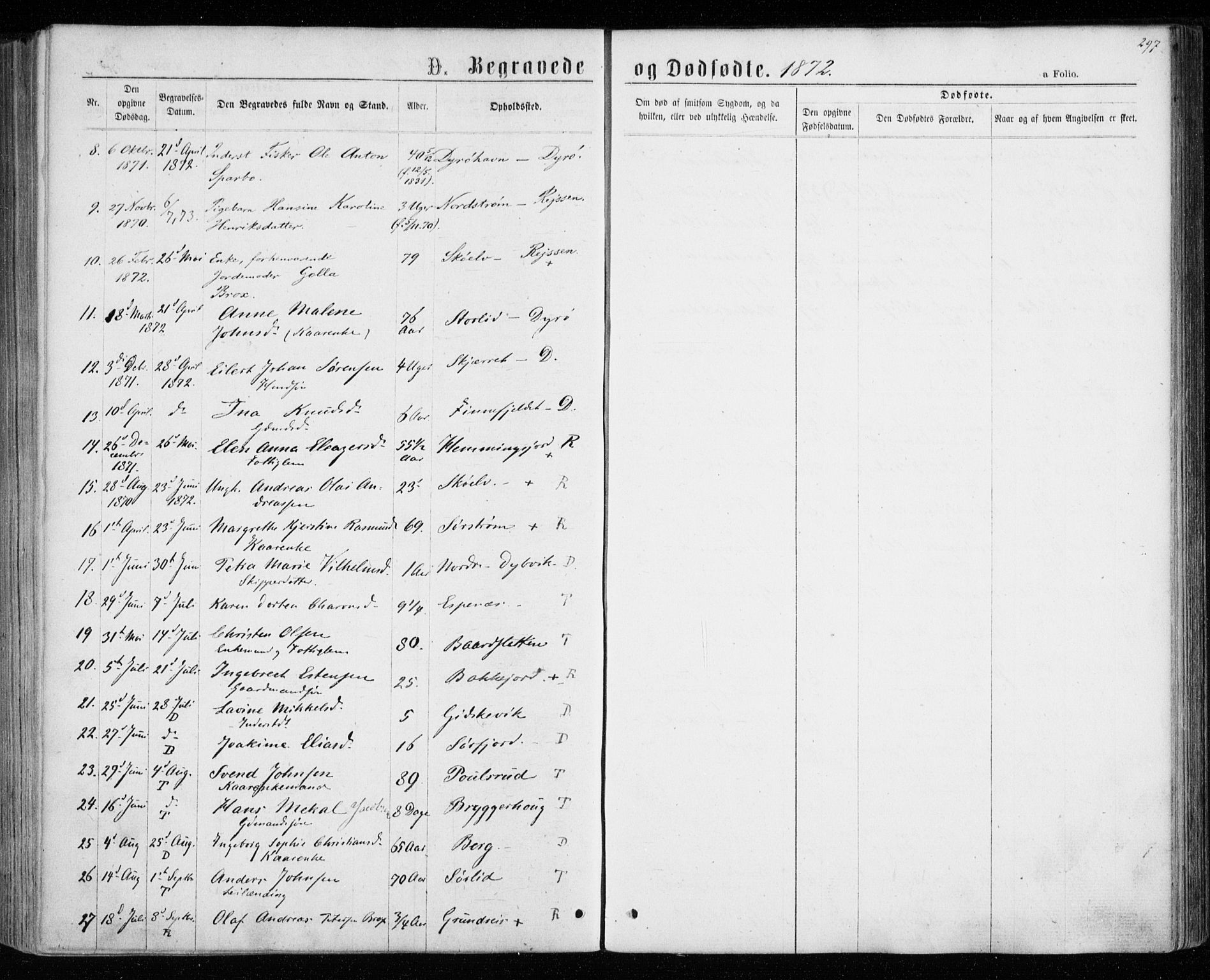 Tranøy sokneprestkontor, SATØ/S-1313/I/Ia/Iaa/L0008kirke: Parish register (official) no. 8, 1867-1877, p. 297