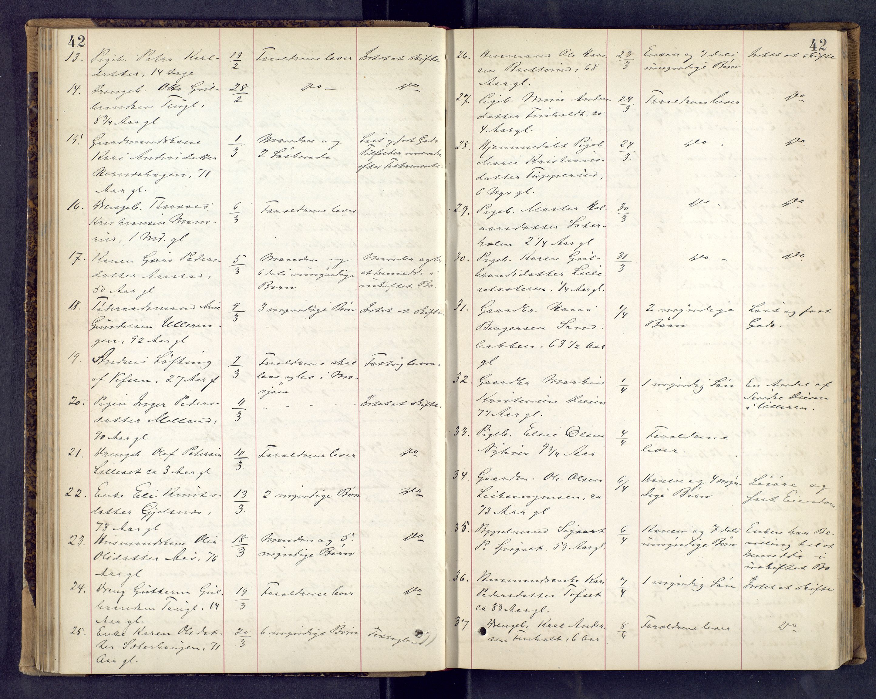 Vinger og Odal sorenskriveri, AV/SAH-TING-022/J/Jf/L0002: Dødsfallsprotokoll - Odal, 1881-1901, p. 42
