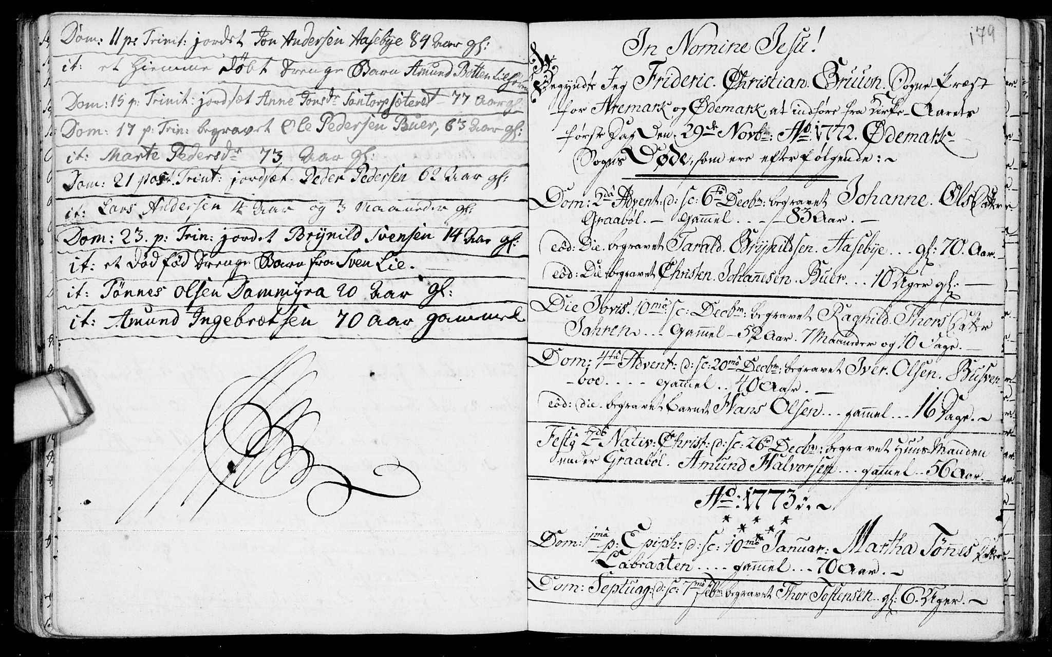 Aremark prestekontor Kirkebøker, SAO/A-10899/F/Fb/L0002: Parish register (official) no.  II 2, 1745-1795, p. 179
