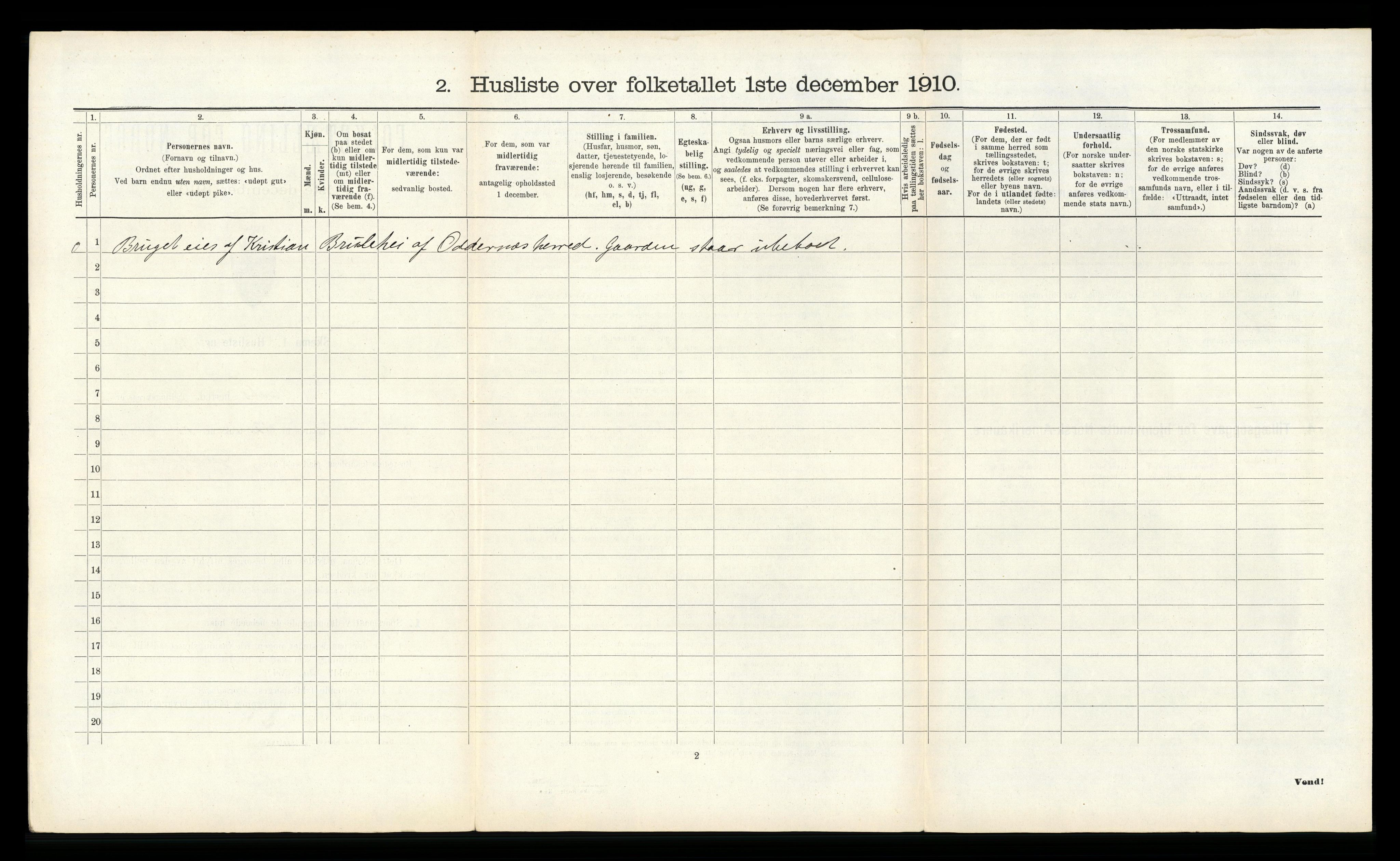 RA, 1910 census for Øvrebø, 1910, p. 192