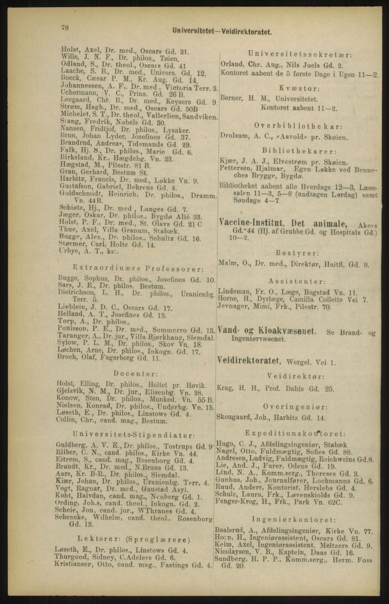 Kristiania/Oslo adressebok, PUBL/-, 1904, p. 78