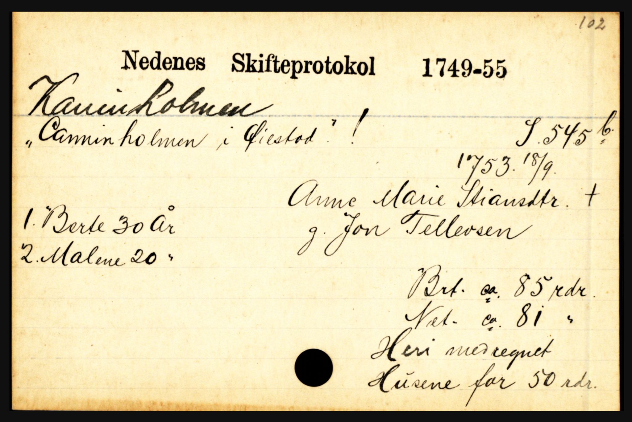 Nedenes sorenskriveri før 1824, AV/SAK-1221-0007/H, p. 14521