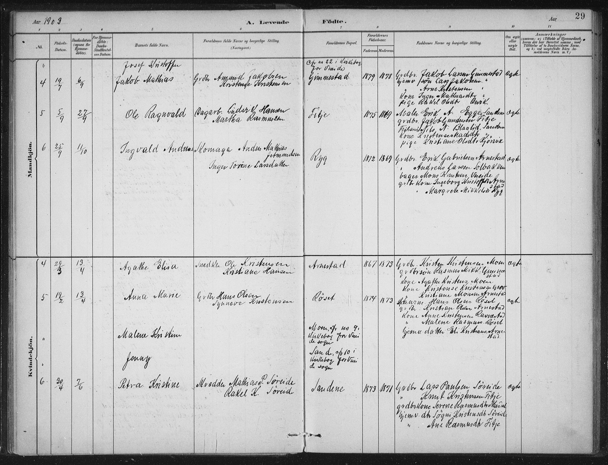 Gloppen sokneprestembete, AV/SAB-A-80101/H/Haa/Haad/L0001: Parish register (official) no. D  1, 1885-1910, p. 29