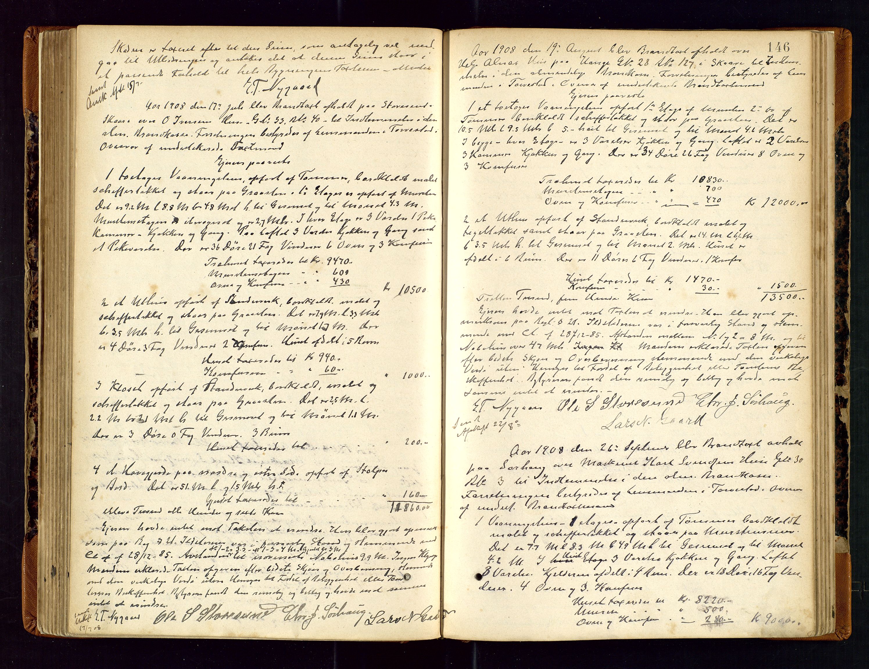 Torvestad lensmannskontor, SAST/A-100307/1/Goa/L0002: "Brandtaxationsprotokol for Torvestad Thinglag", 1883-1917, p. 145b-146a