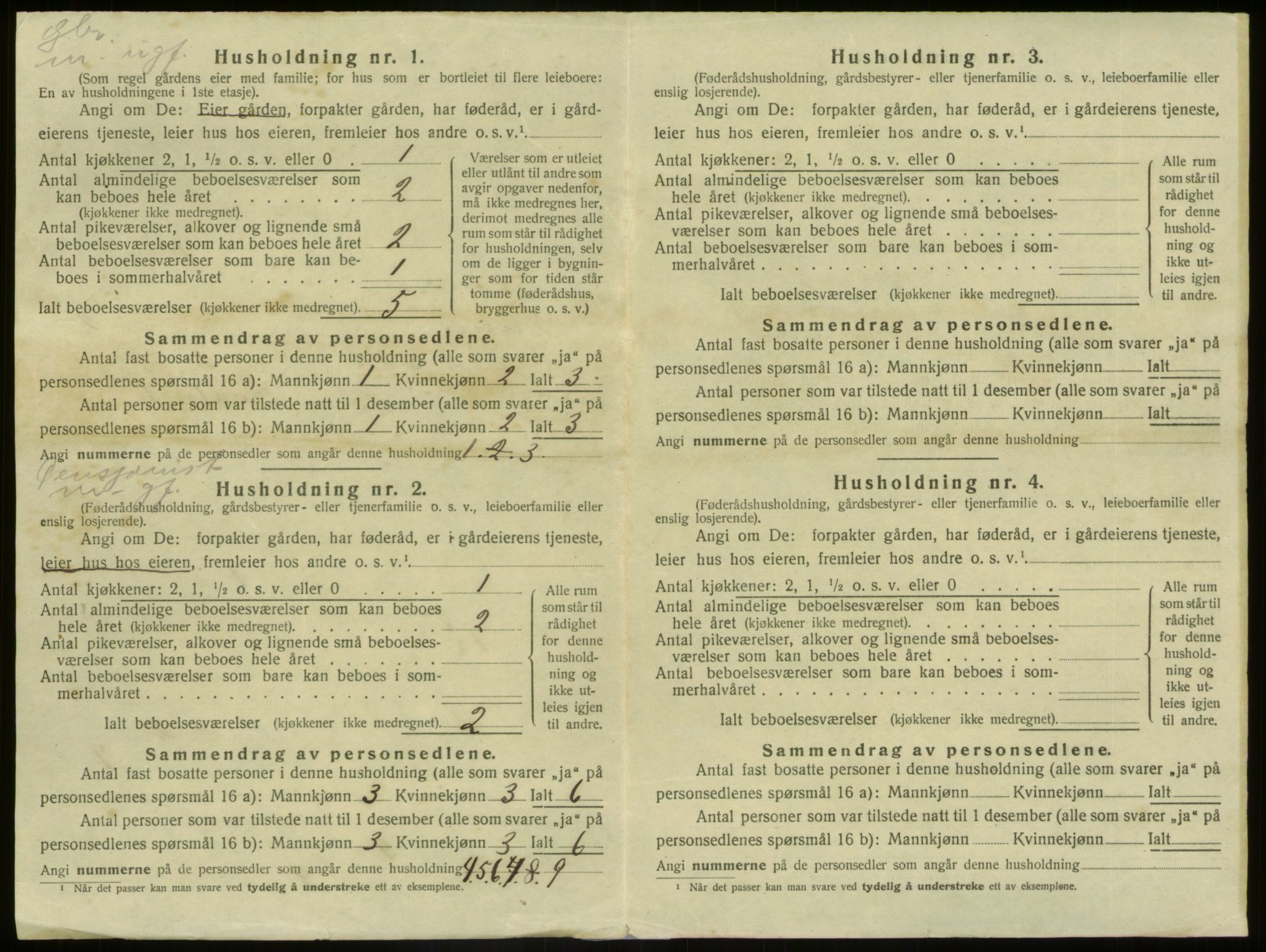 SAB, 1920 census for Kinn, 1920, p. 984