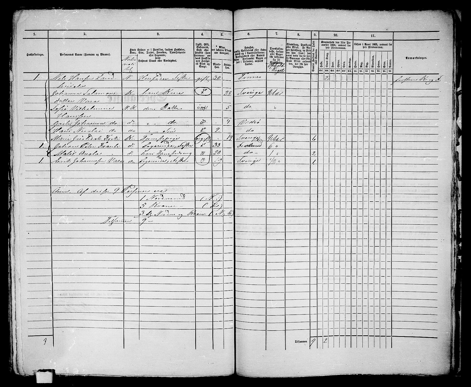 RA, 1865 census for Vadsø/Vadsø, 1865, p. 301
