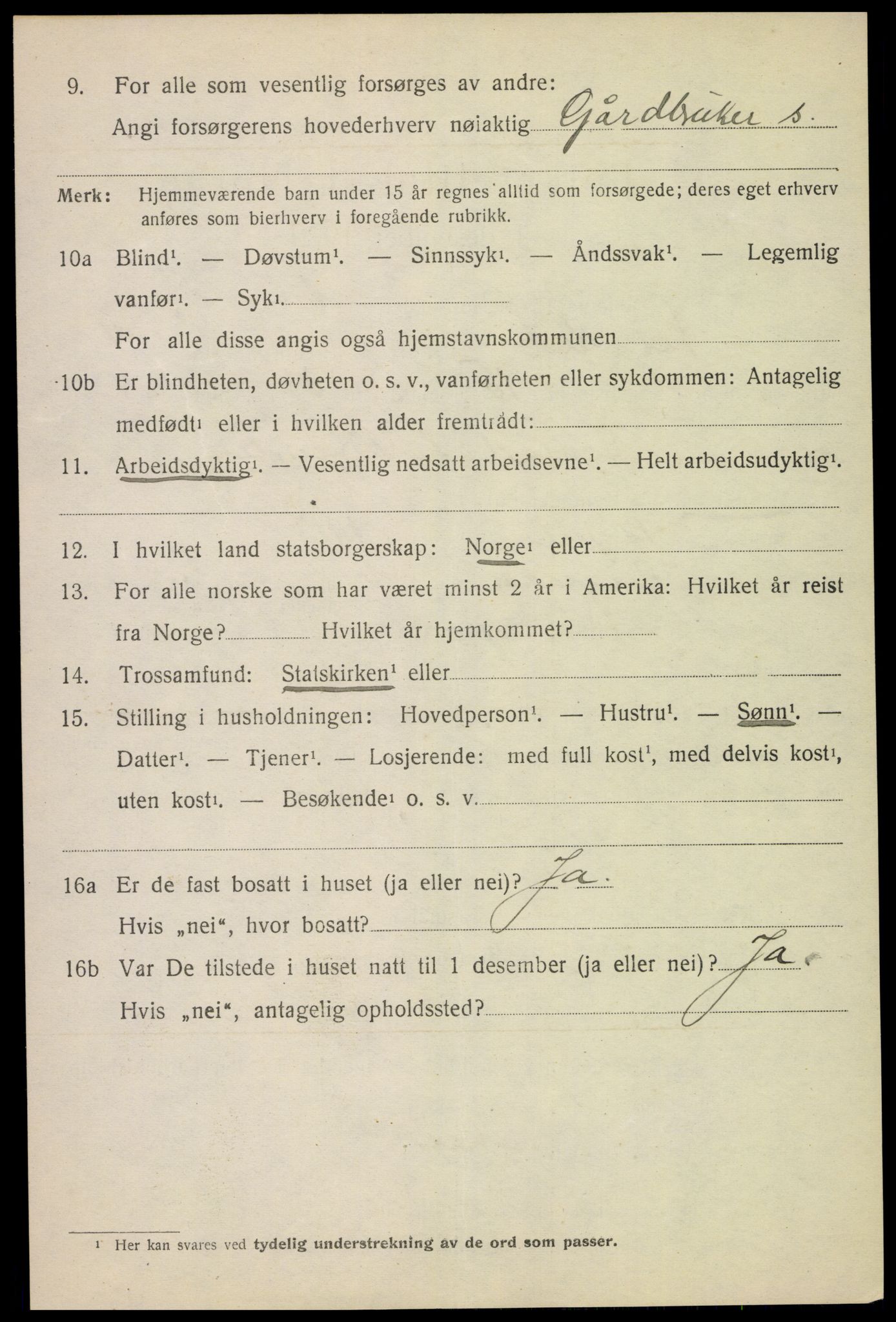 SAH, 1920 census for Nes (Hedmark), 1920, p. 5759