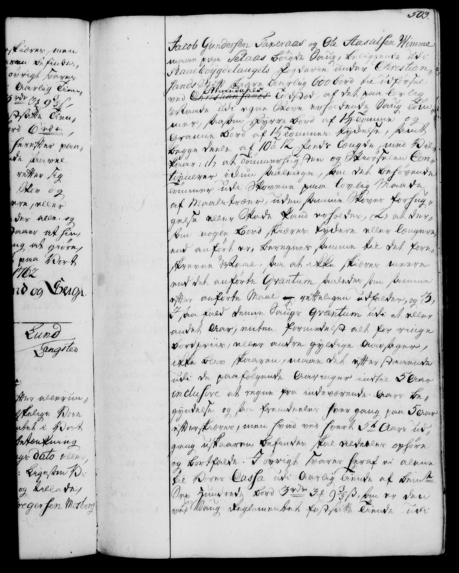 Rentekammeret, Kammerkanselliet, AV/RA-EA-3111/G/Gg/Gga/L0007: Norsk ekspedisjonsprotokoll med register (merket RK 53.7), 1759-1768, p. 503