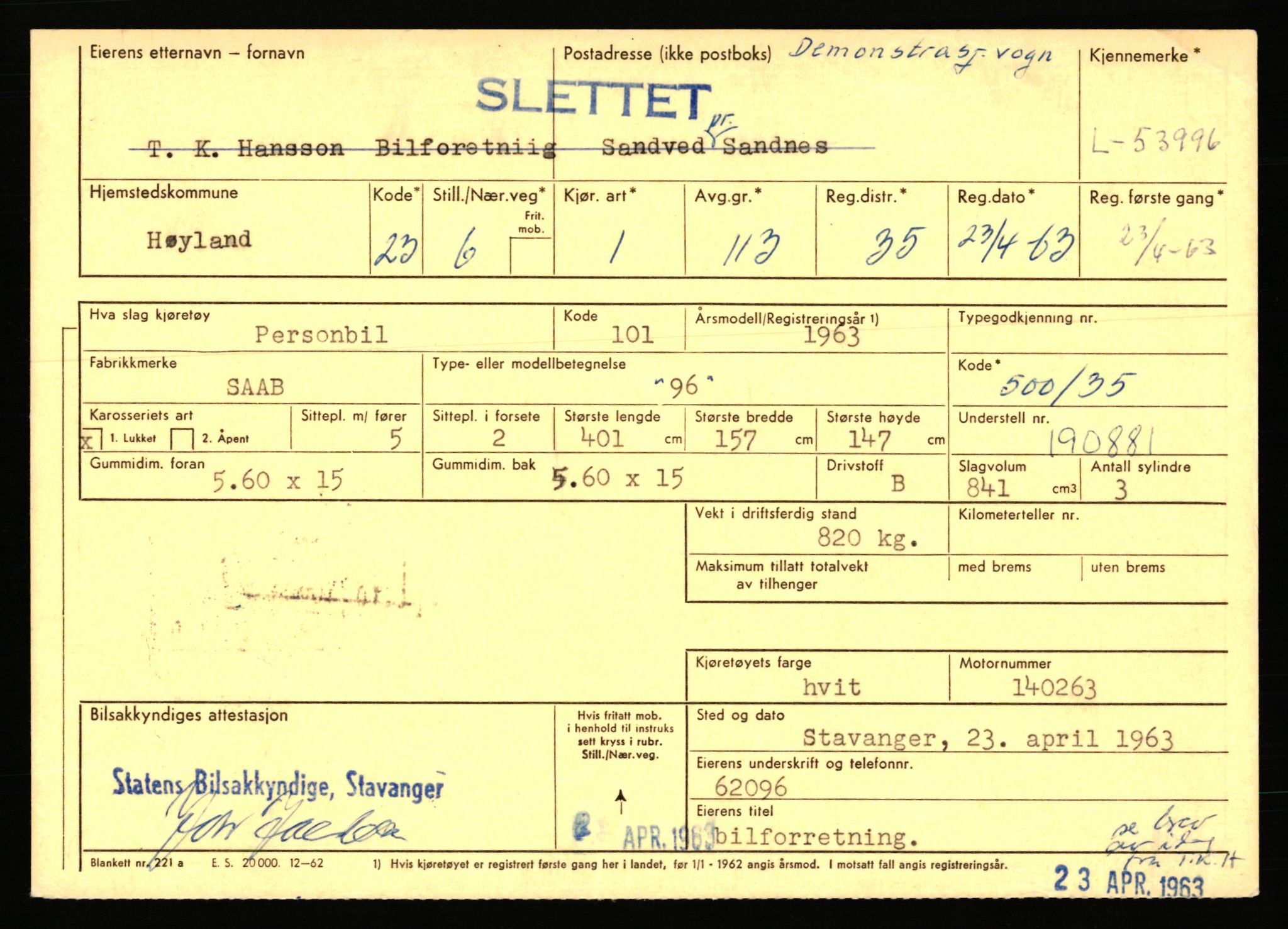 Stavanger trafikkstasjon, AV/SAST-A-101942/0/F/L0053: L-52900 - L-54199, 1930-1971, p. 2455