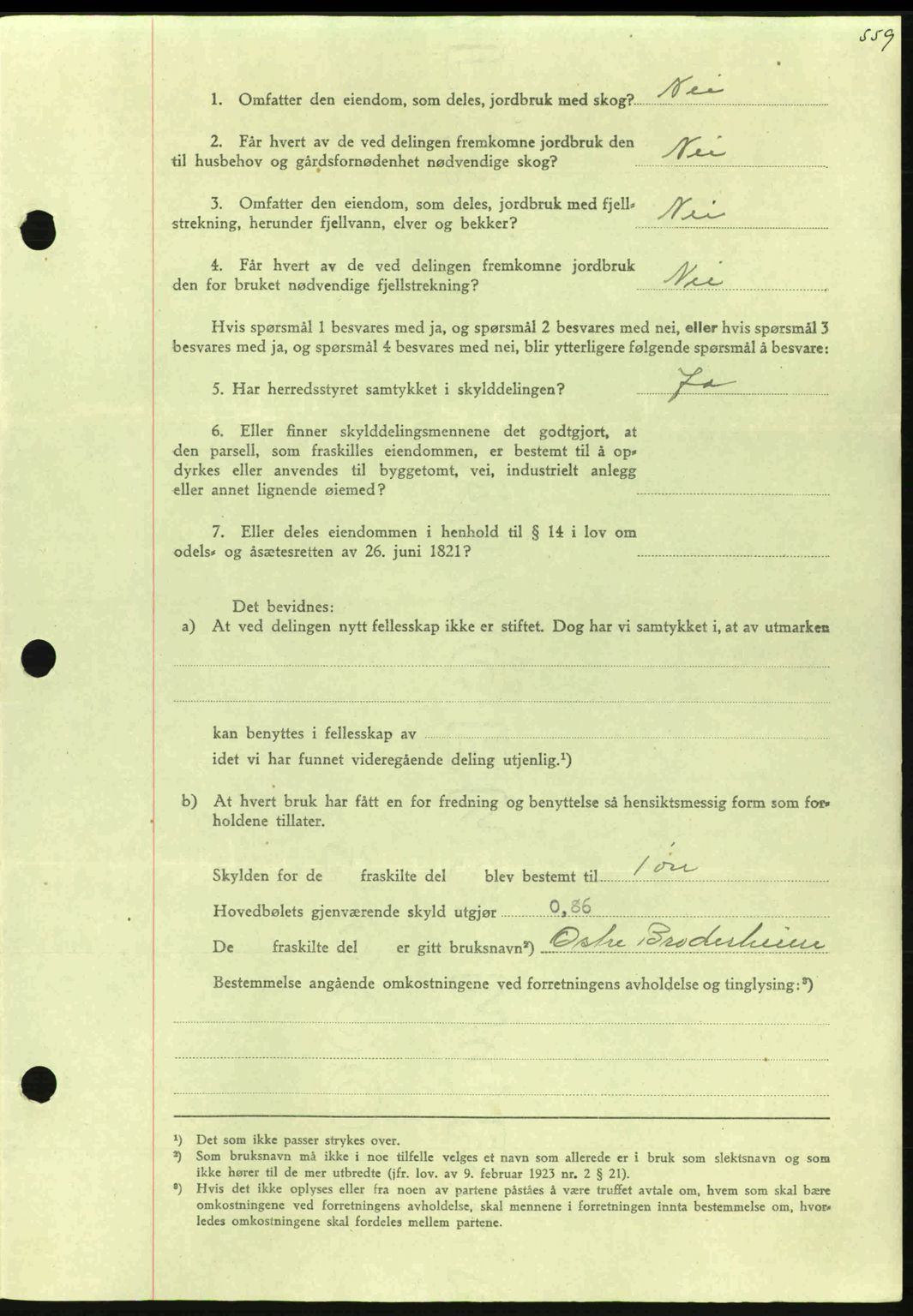 Nordmøre sorenskriveri, AV/SAT-A-4132/1/2/2Ca: Mortgage book no. A95, 1943-1943, Diary no: : 1629/1943