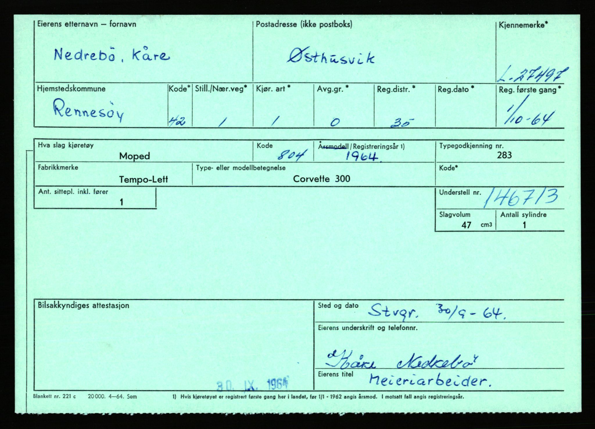 Stavanger trafikkstasjon, AV/SAST-A-101942/0/F/L0045: L-27000 - L-27799, 1930-1971, p. 1155