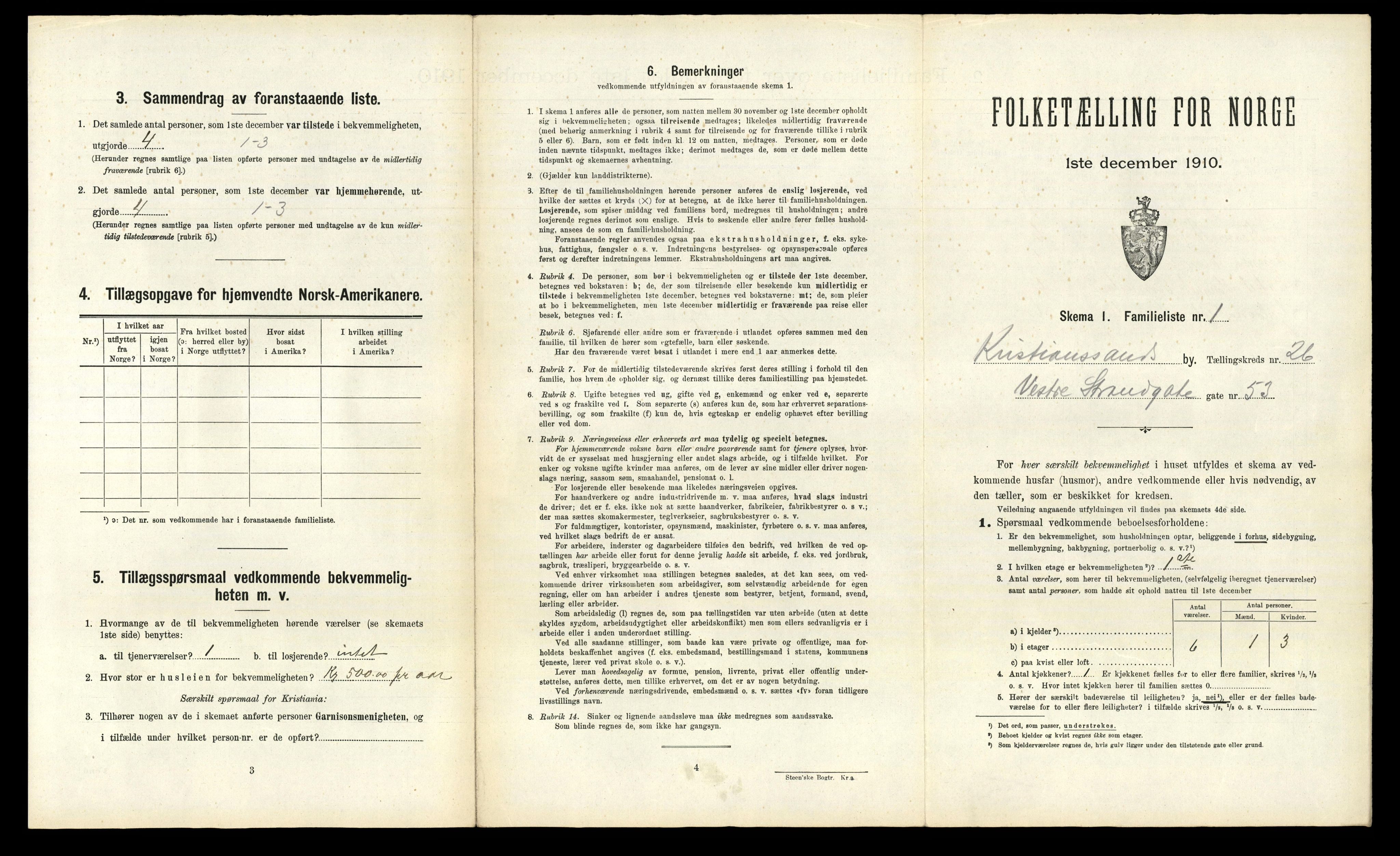 RA, 1910 census for Kristiansand, 1910, p. 6984