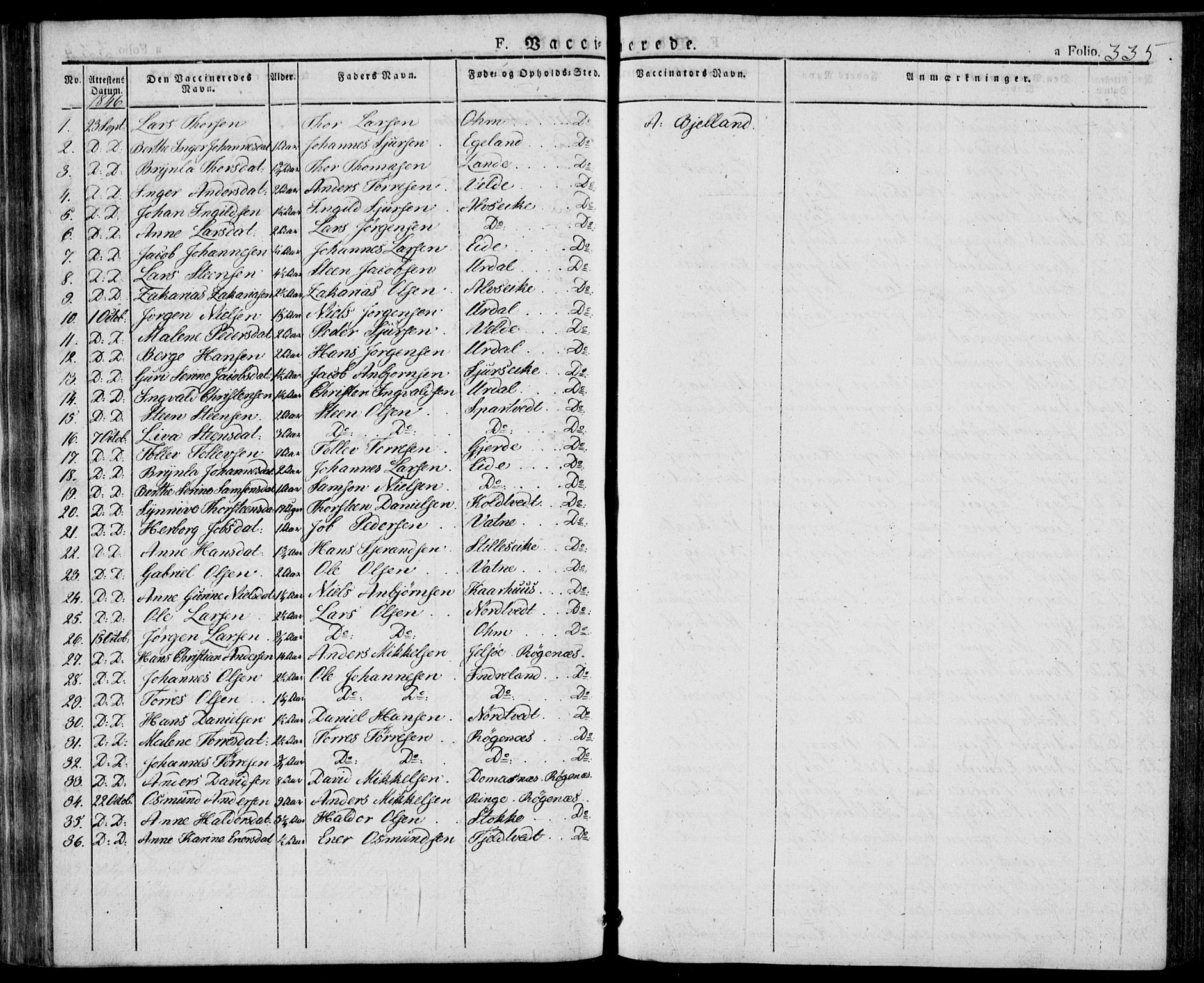 Skjold sokneprestkontor, AV/SAST-A-101847/H/Ha/Haa/L0005: Parish register (official) no. A 5, 1830-1856, p. 335