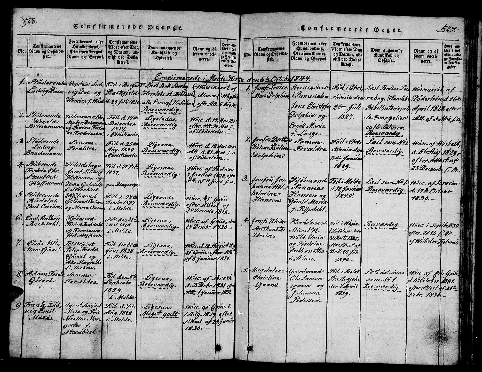 Ministerialprotokoller, klokkerbøker og fødselsregistre - Møre og Romsdal, SAT/A-1454/558/L0700: Parish register (copy) no. 558C01, 1818-1868, p. 528-529