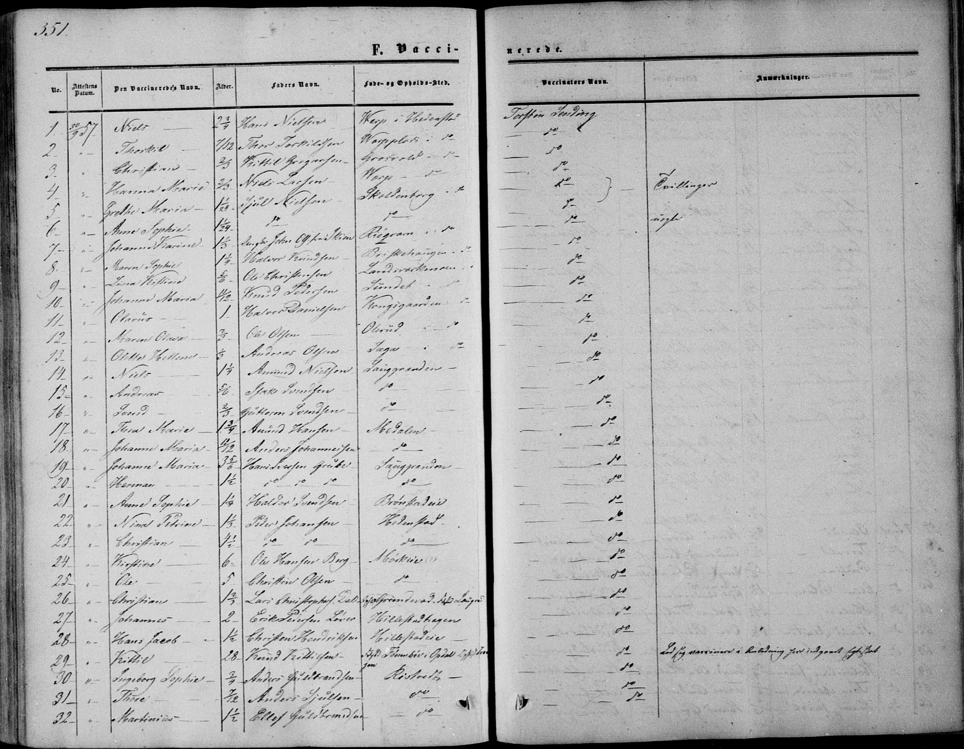 Sandsvær kirkebøker, AV/SAKO-A-244/F/Fa/L0006: Parish register (official) no. I 6, 1857-1868, p. 351