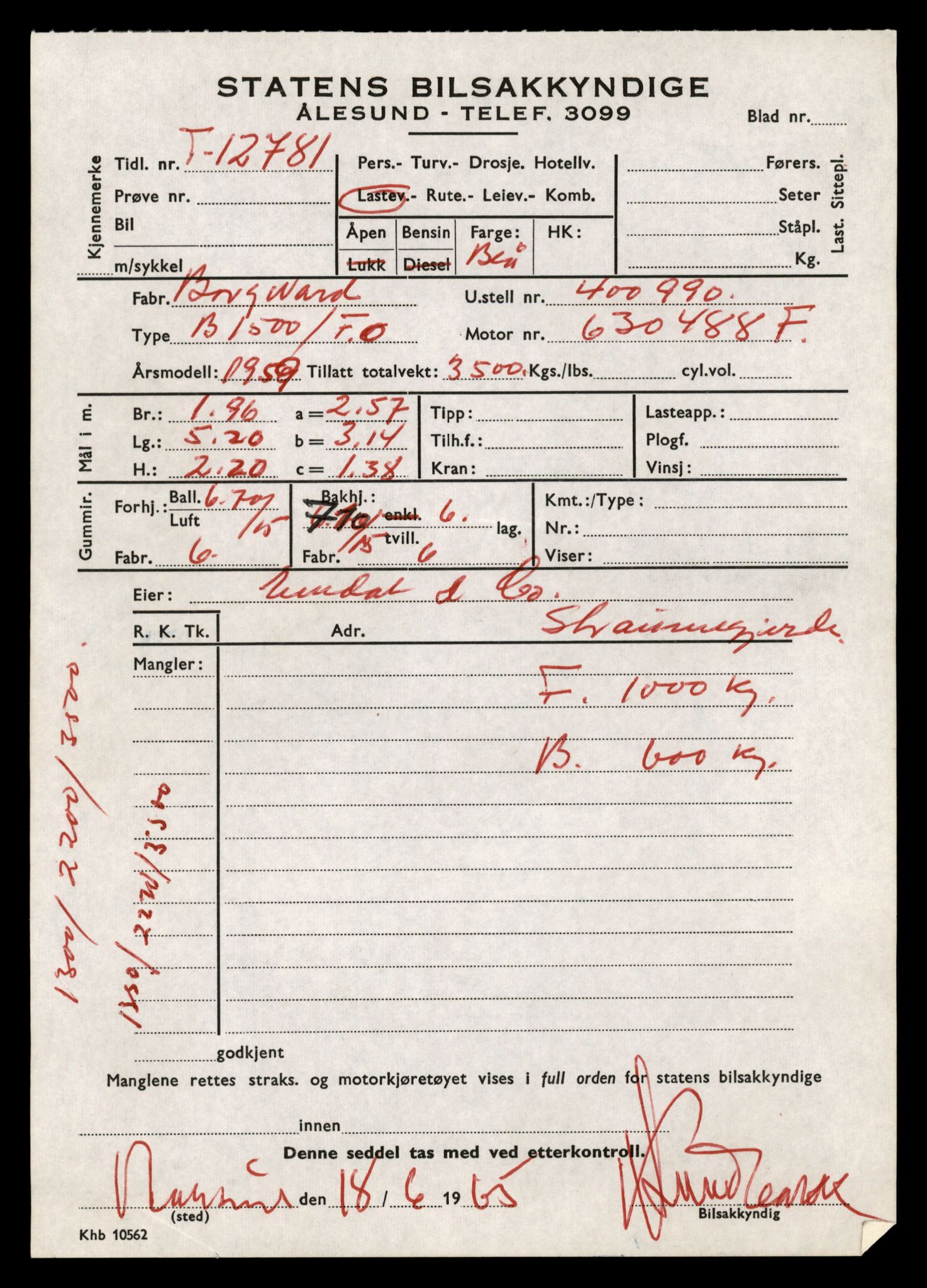 Møre og Romsdal vegkontor - Ålesund trafikkstasjon, AV/SAT-A-4099/F/Fe/L0035: Registreringskort for kjøretøy T 12653 - T 12829, 1927-1998, p. 2170