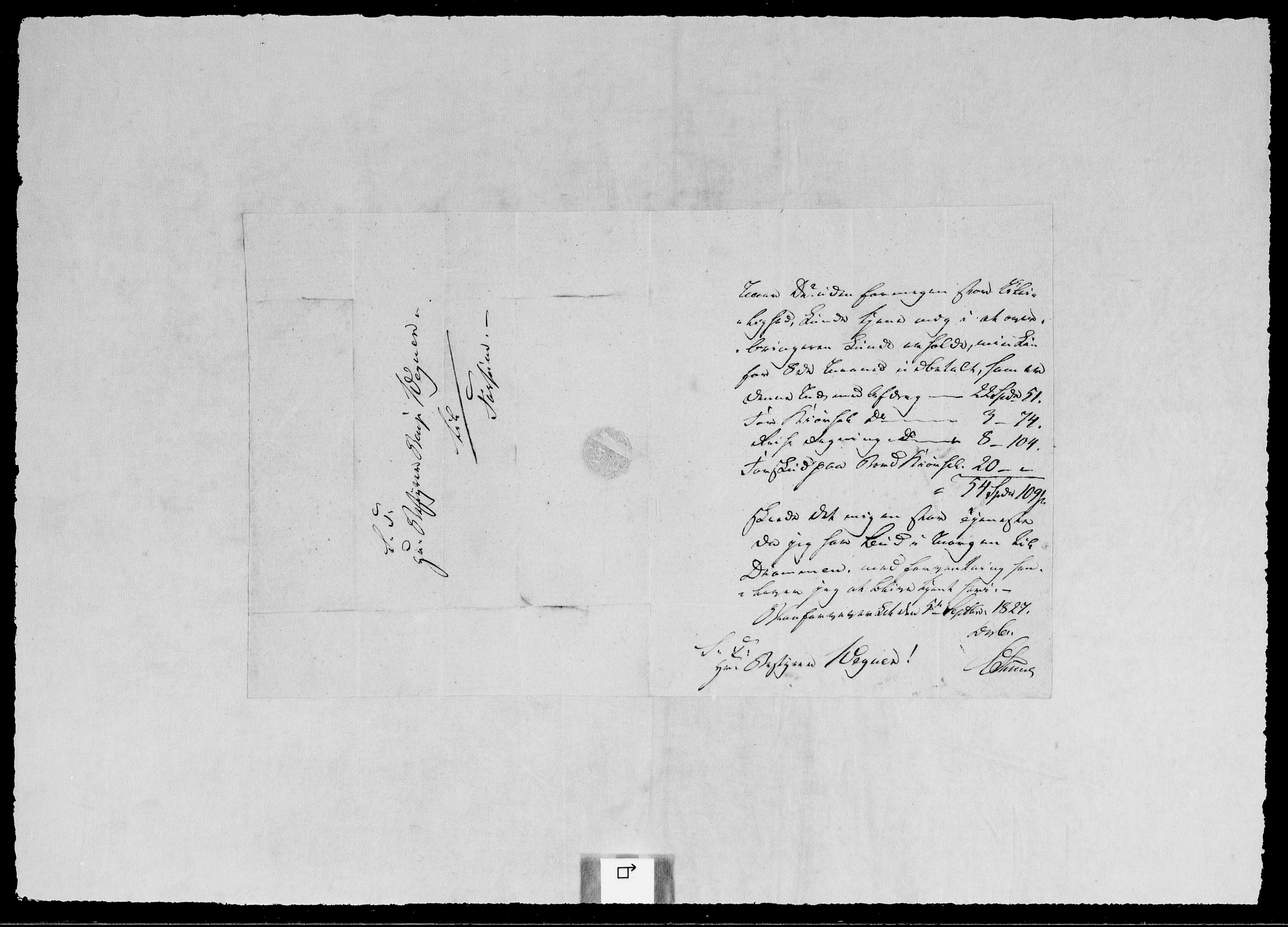 Modums Blaafarveværk, AV/RA-PA-0157/G/Gb/L0097/0001: -- / Innkomne brev A - H, 1826-1827, p. 9