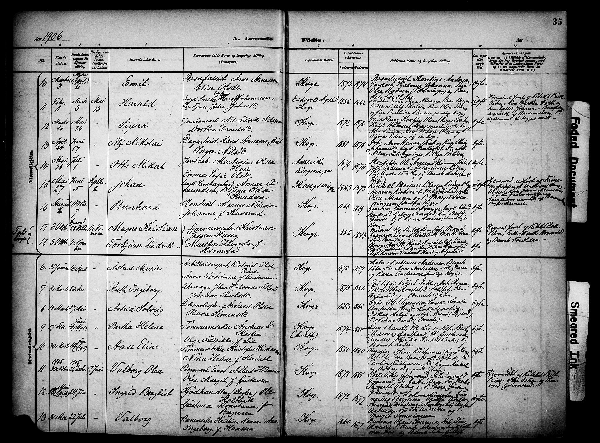 Vinger prestekontor, AV/SAH-PREST-024/H/Ha/Haa/L0016: Parish register (official) no. 16, 1898-1920, p. 35