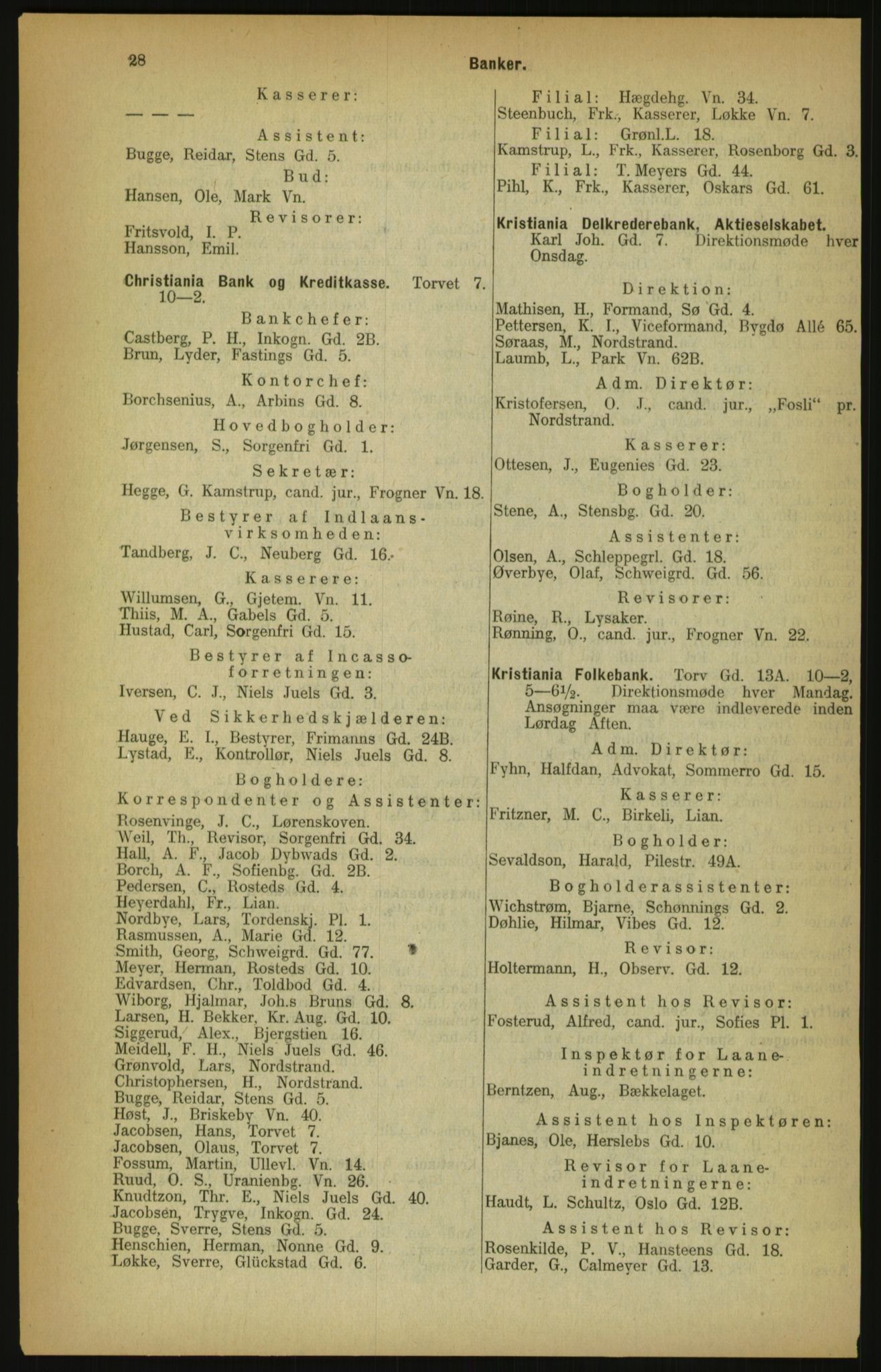 Kristiania/Oslo adressebok, PUBL/-, 1900, p. 28