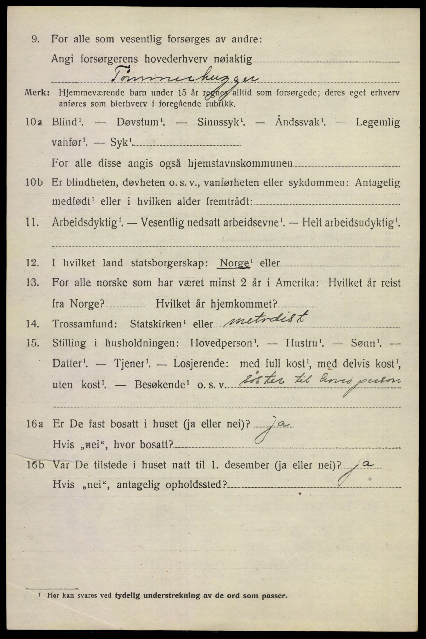 SAKO, 1920 census for Øvre Sandsvær, 1920, p. 3159