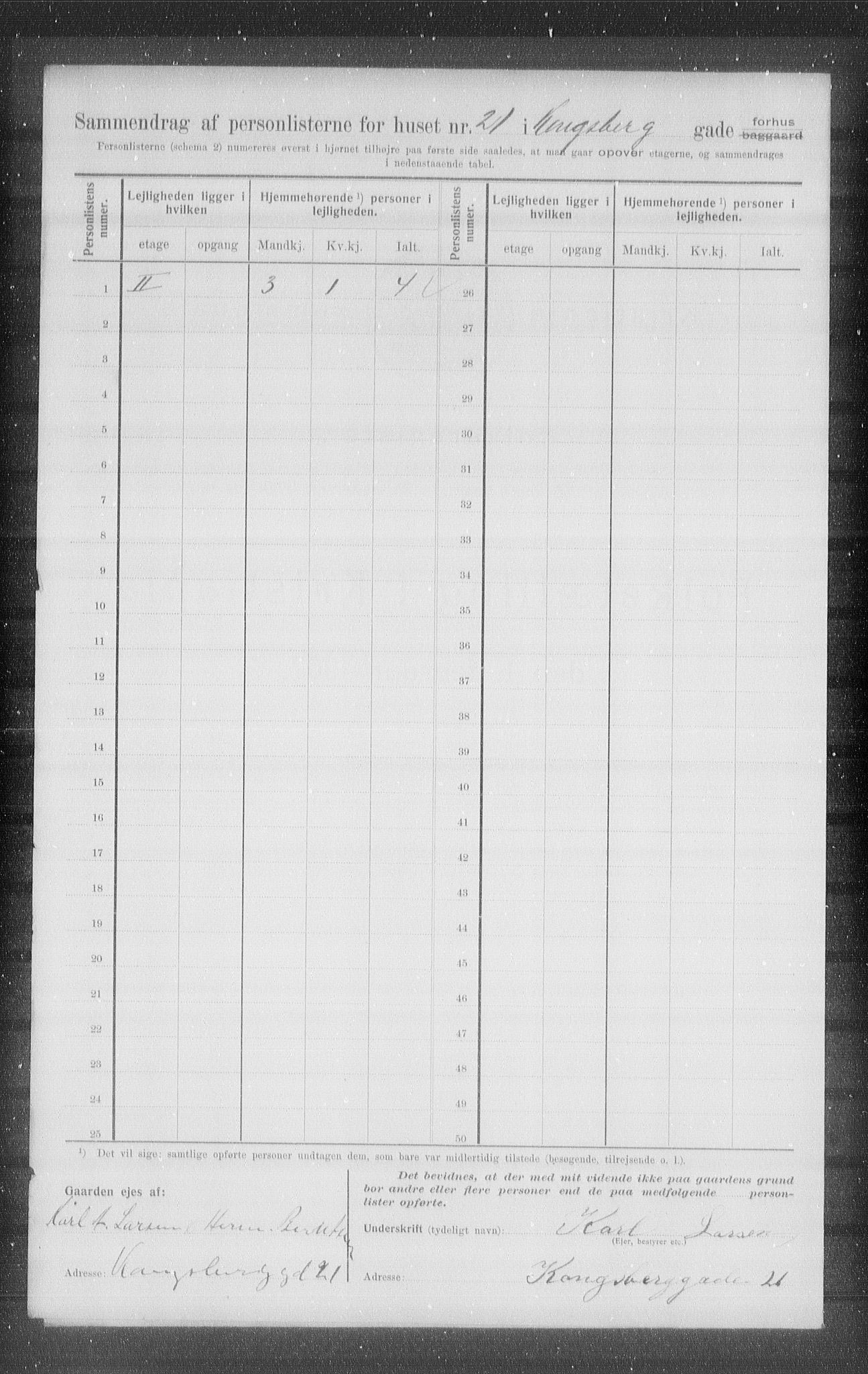 OBA, Municipal Census 1907 for Kristiania, 1907, p. 26991