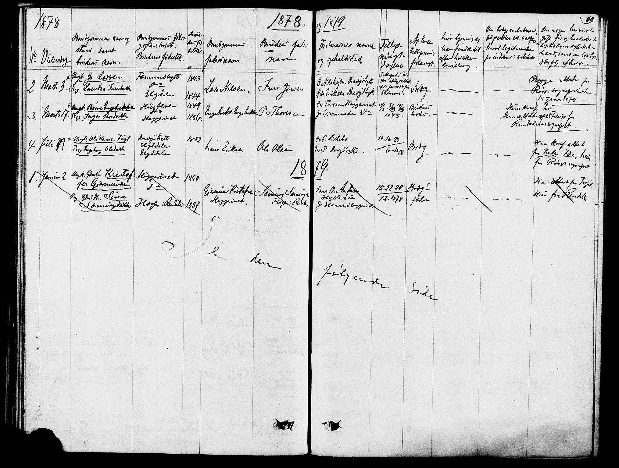 Rendalen prestekontor, AV/SAH-PREST-054/H/Ha/Hab/L0002: Parish register (copy) no. 2, 1858-1880, p. 69