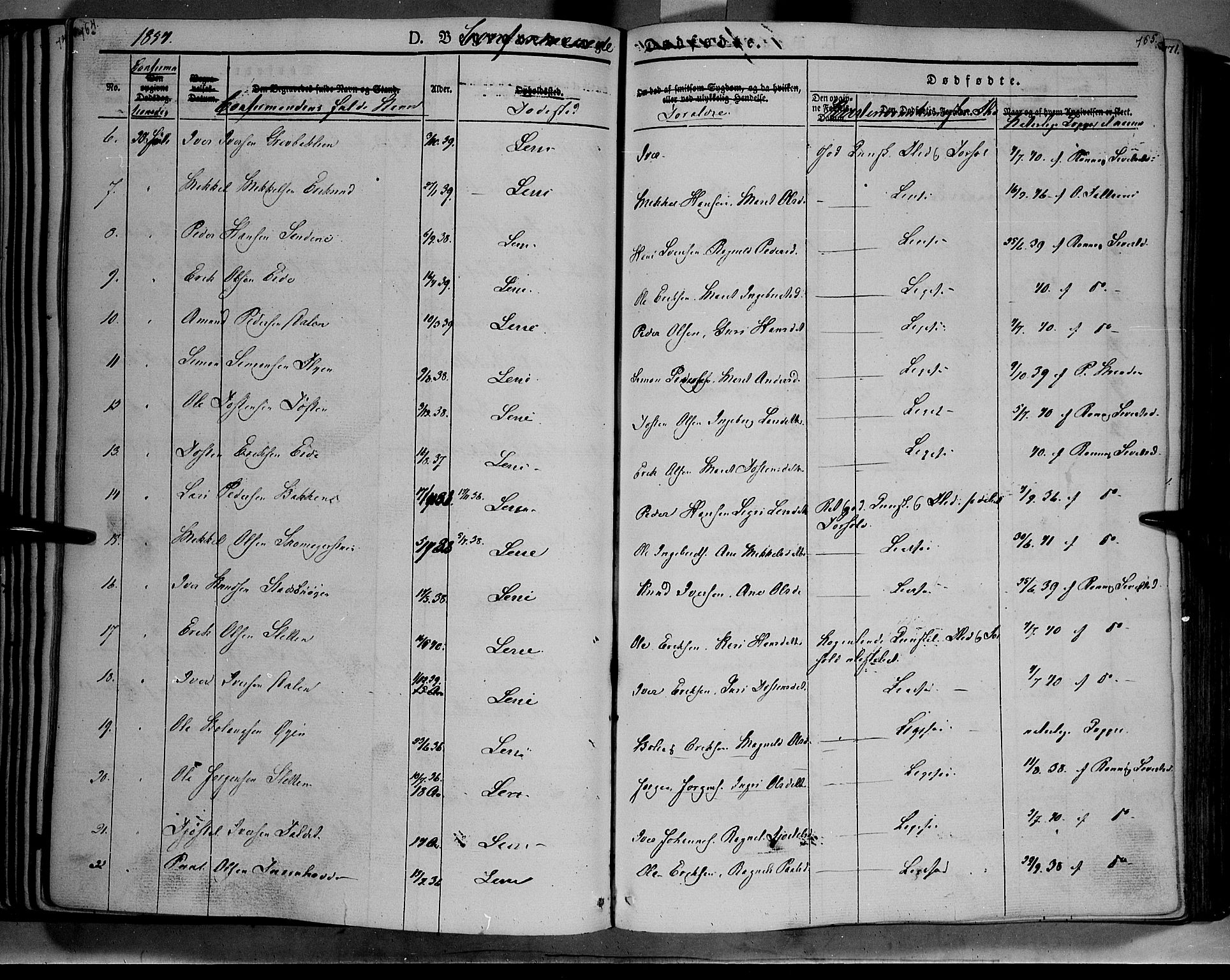 Lesja prestekontor, SAH/PREST-068/H/Ha/Haa/L0006: Parish register (official) no. 6B, 1843-1854, p. 764-765